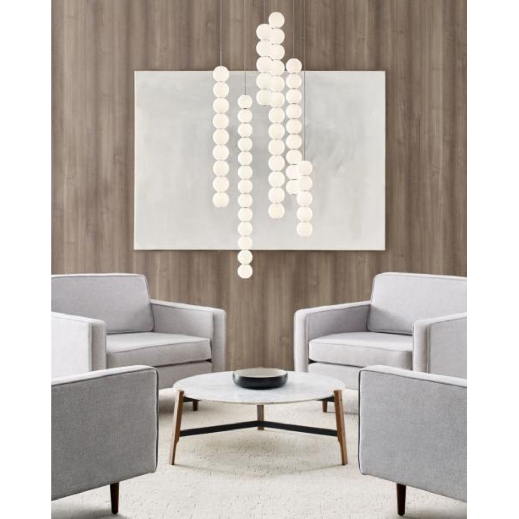 Orbet 5-Light Pendant Line-Voltage Pendants/Suspension 1-Light LED 2700K Polished Nickel by Sean Lavin