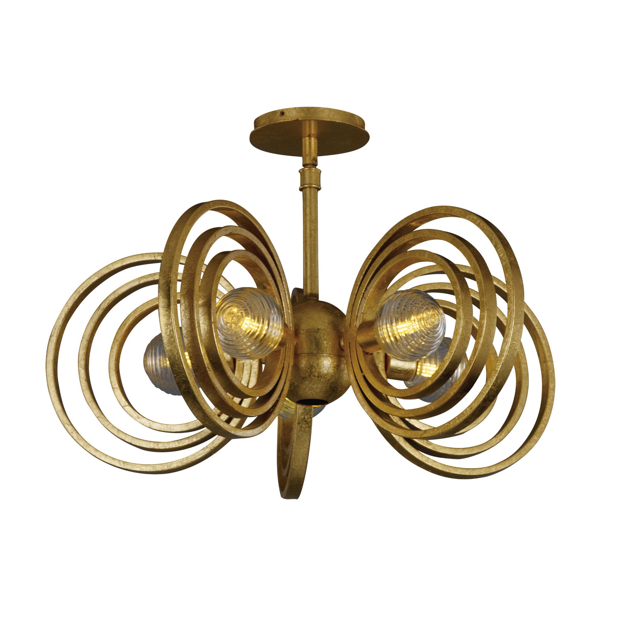 Studio M SM23634CRGL Frequency 5-Light Pendant in Gold Leaf