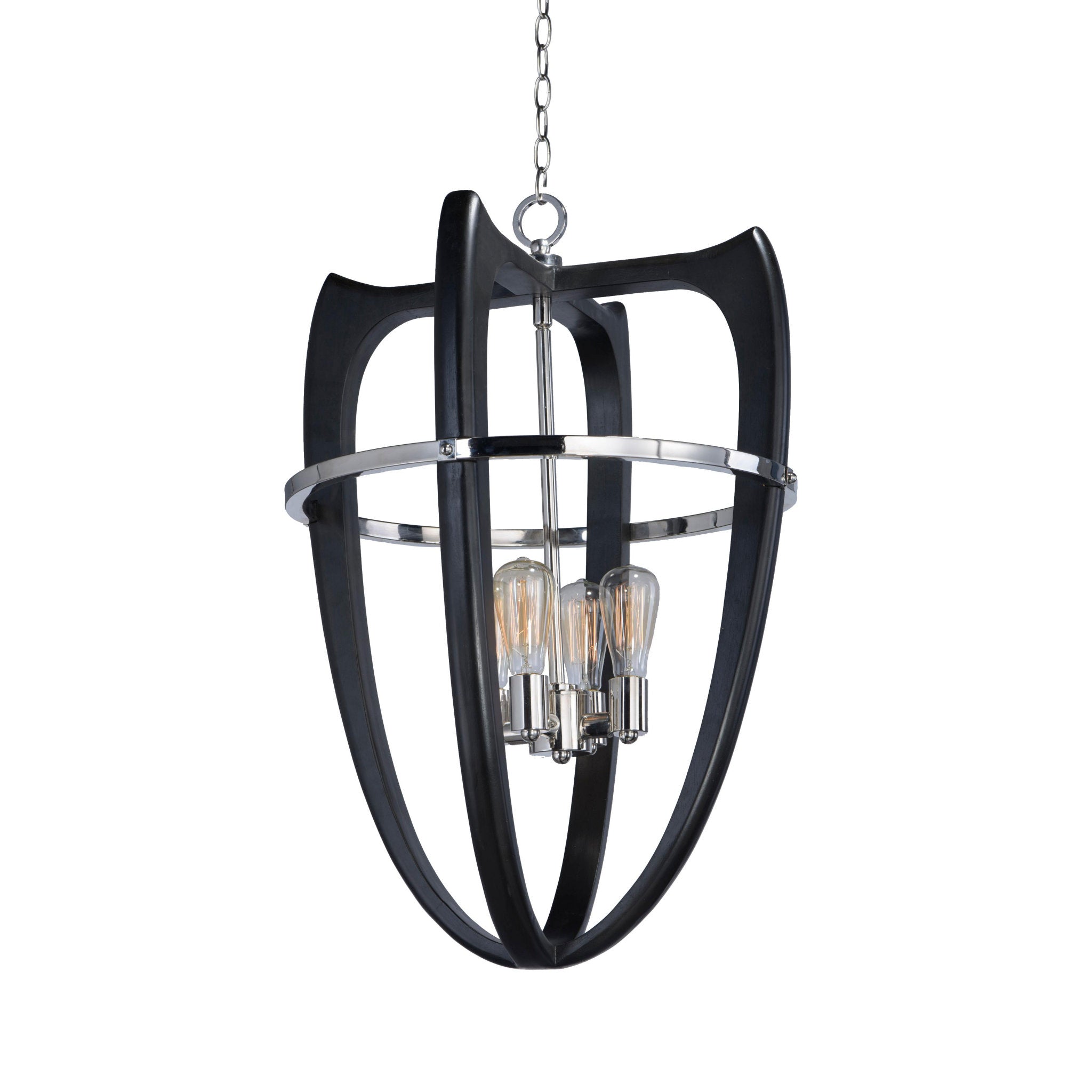 Studio M SM23803WEPN Crescendo 4-Light Pendant in Wenge / Polished Nickel