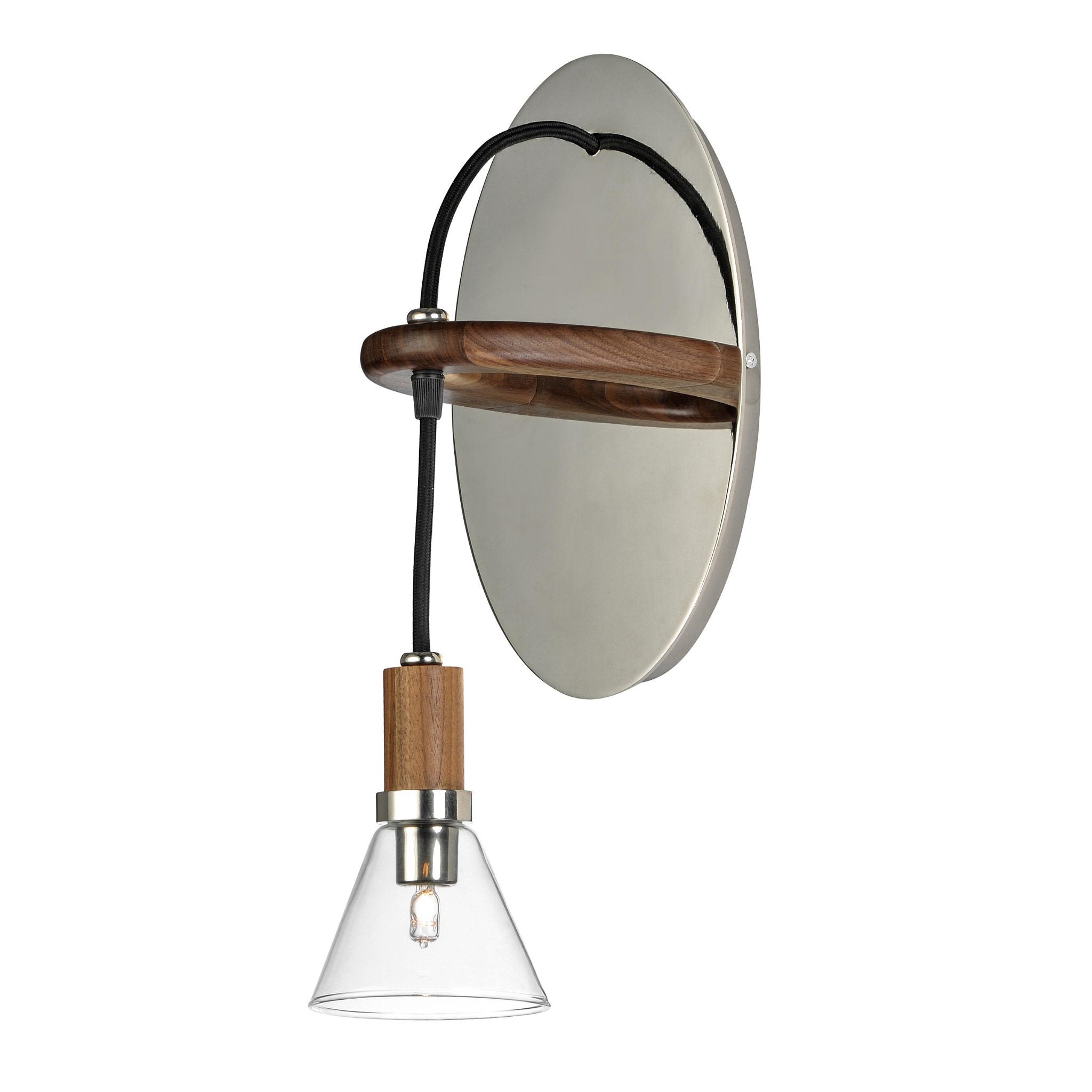 Studio M SM23820CLWN Scan 1-Light Wall Sconce in Walnut