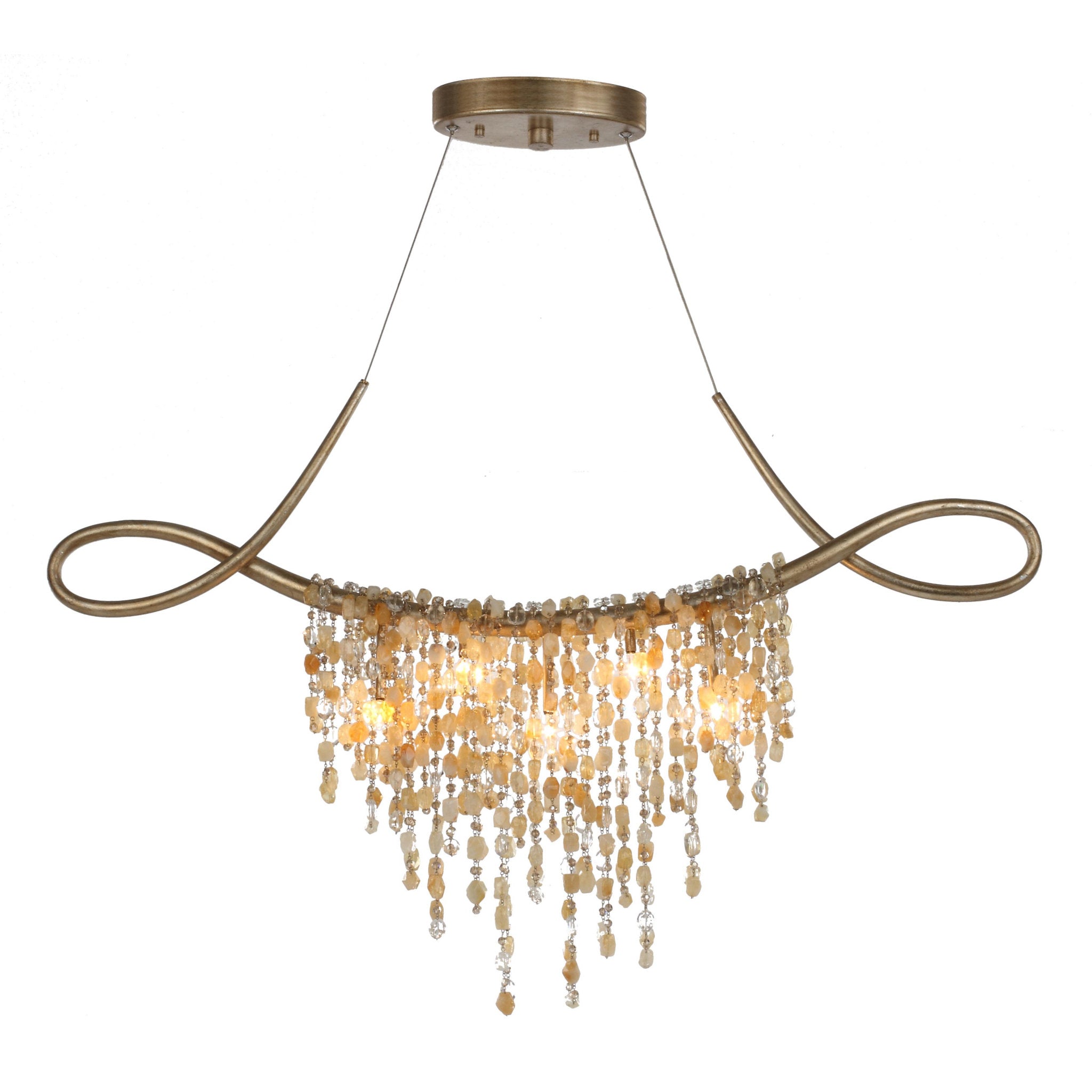 Studio M SM23834GS Cradle 5-Light Linear Chandelier in Golden Silver