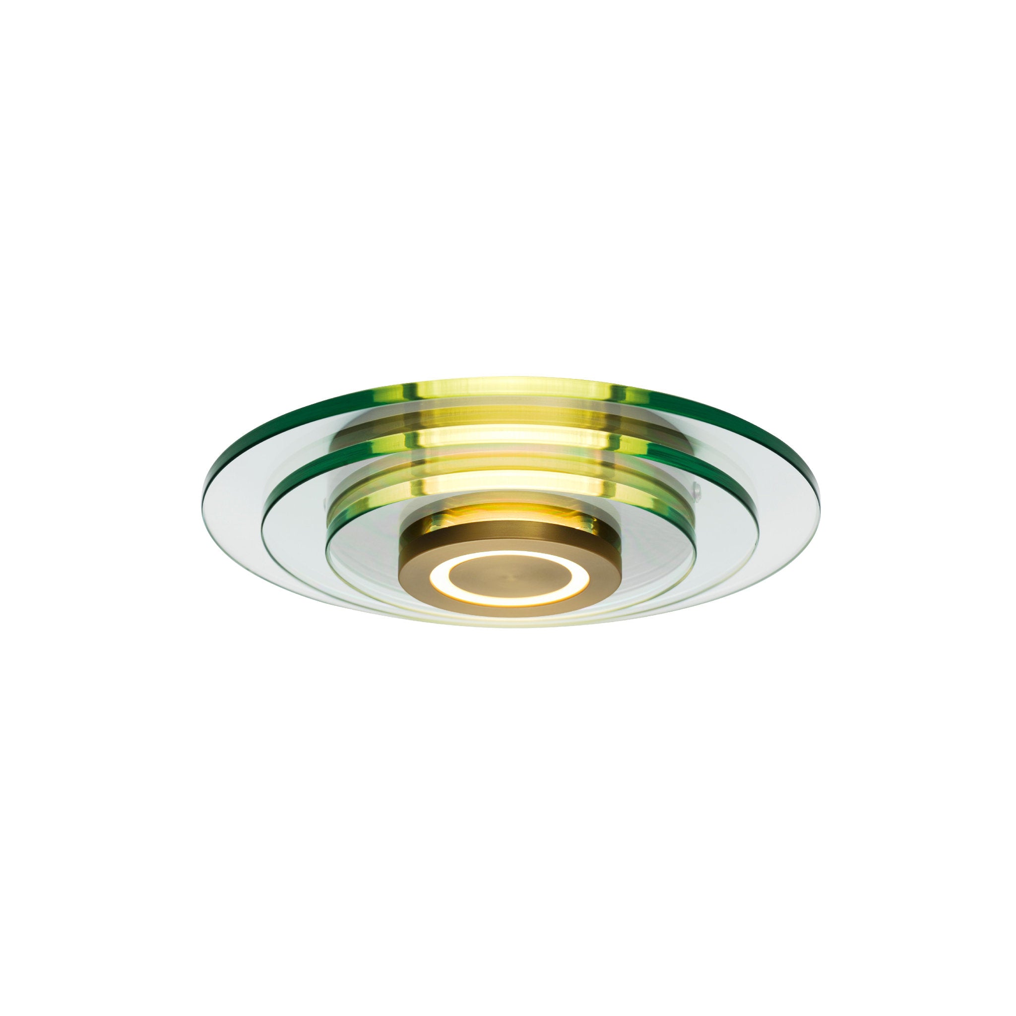 Studio M SM24400CLNAB Stratum 1-Light LED Wall/Flush Mount in Natural Aged Brass by Nina Magon