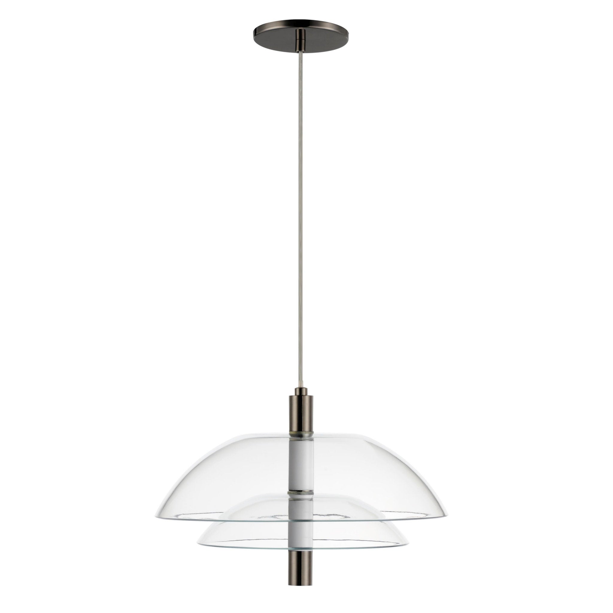 Studio M SM24701CLBC Arya Single Pendant - Clear Black Nickel in Black Chrome by Nina Magon