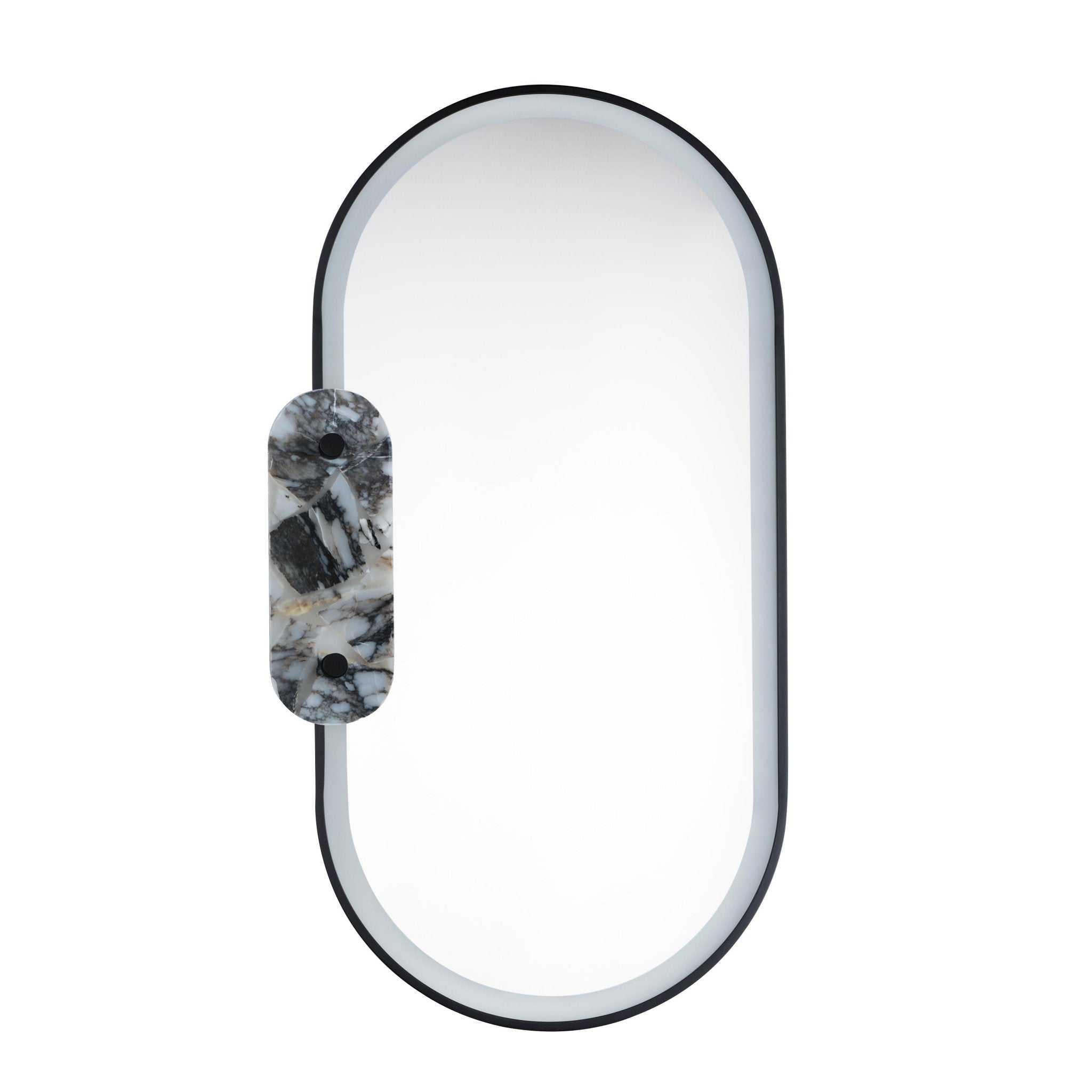Studio M SM24800ARYBK Stonewall Striae Arya LED Mirror in Black by Nina Magon