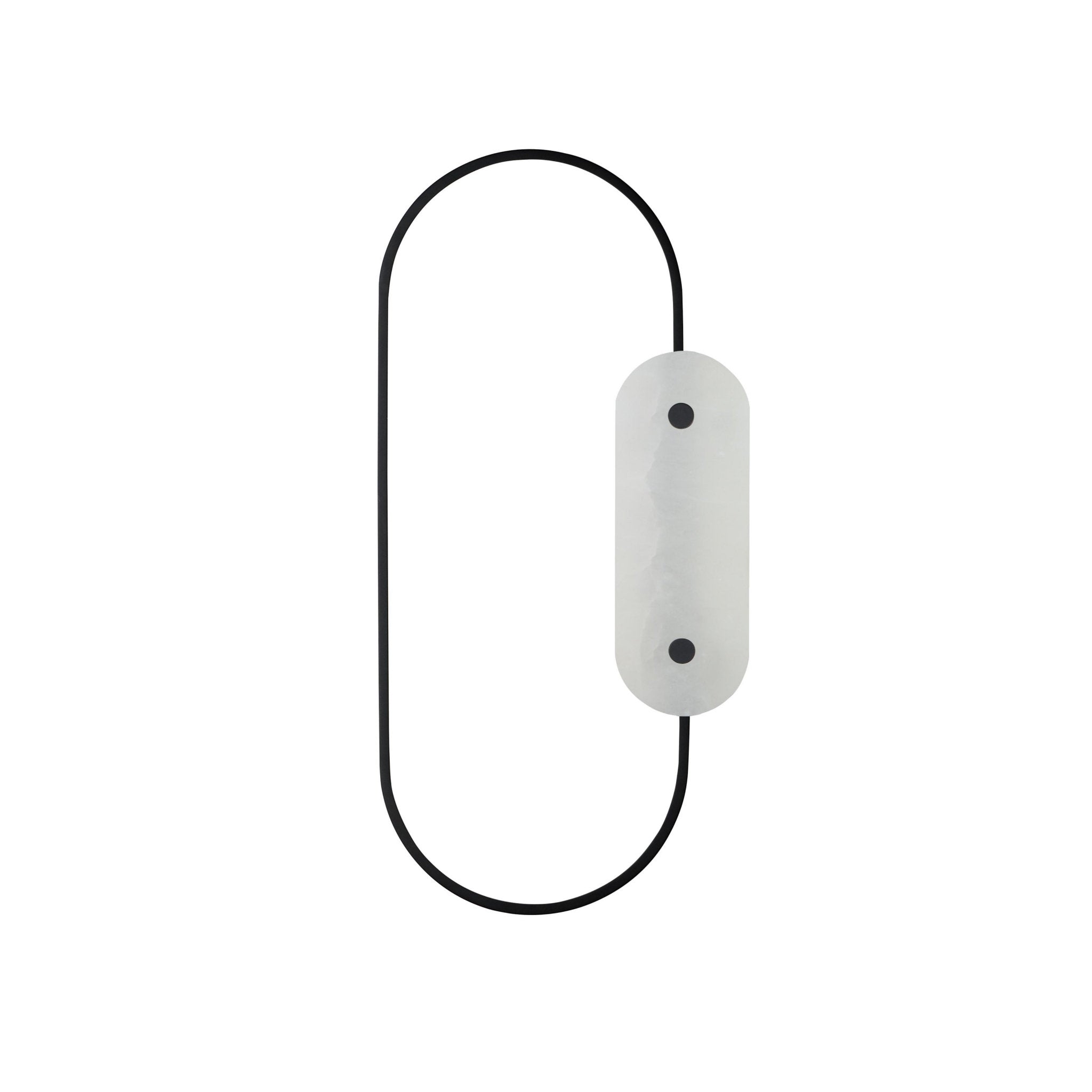 Studio M SM24801WABK Stonewall White Alabaster LED Wall Decor in Black by Nina Magon