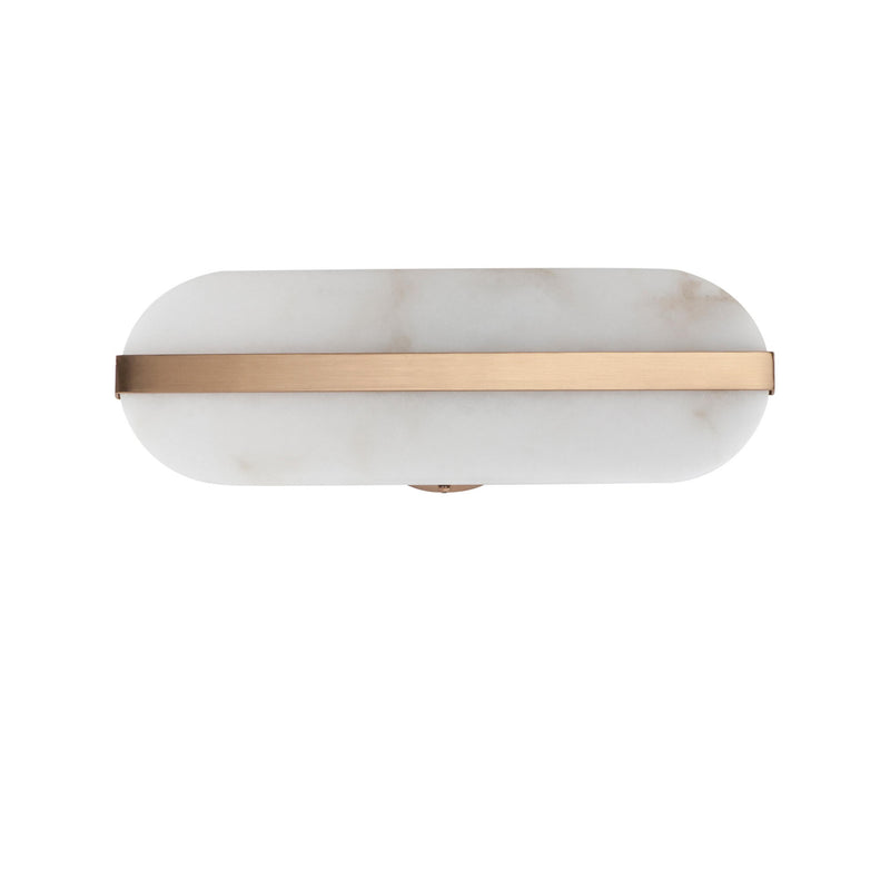 Studio M SM24802WABCN Stonewall Alabaster LED Wall Sconce in Brushed Champagne by Nina Magon