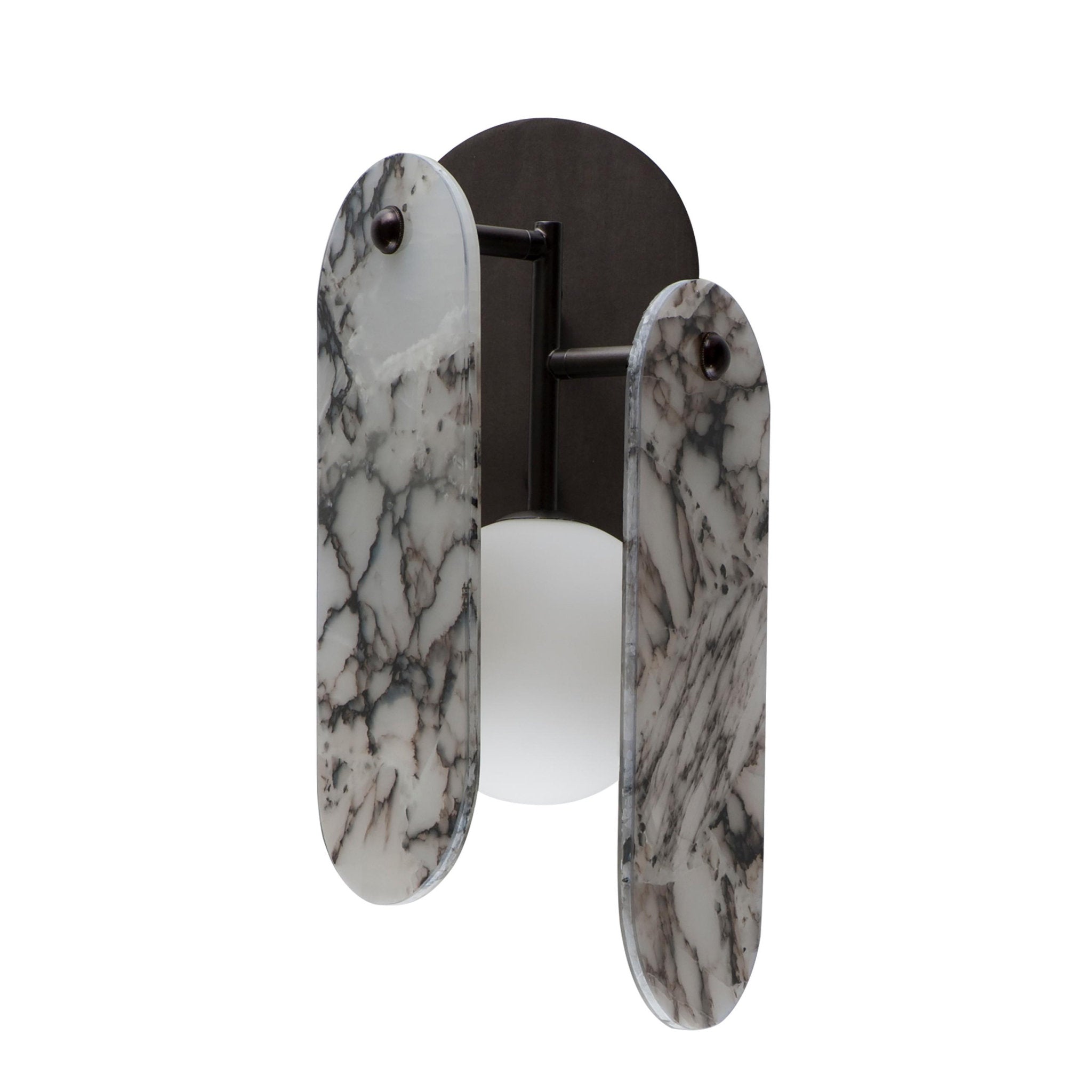 Studio M SM24810ARYBBZ Megalith Striae Arya Wall Sconce in Brushed Bronze by Nina Magon