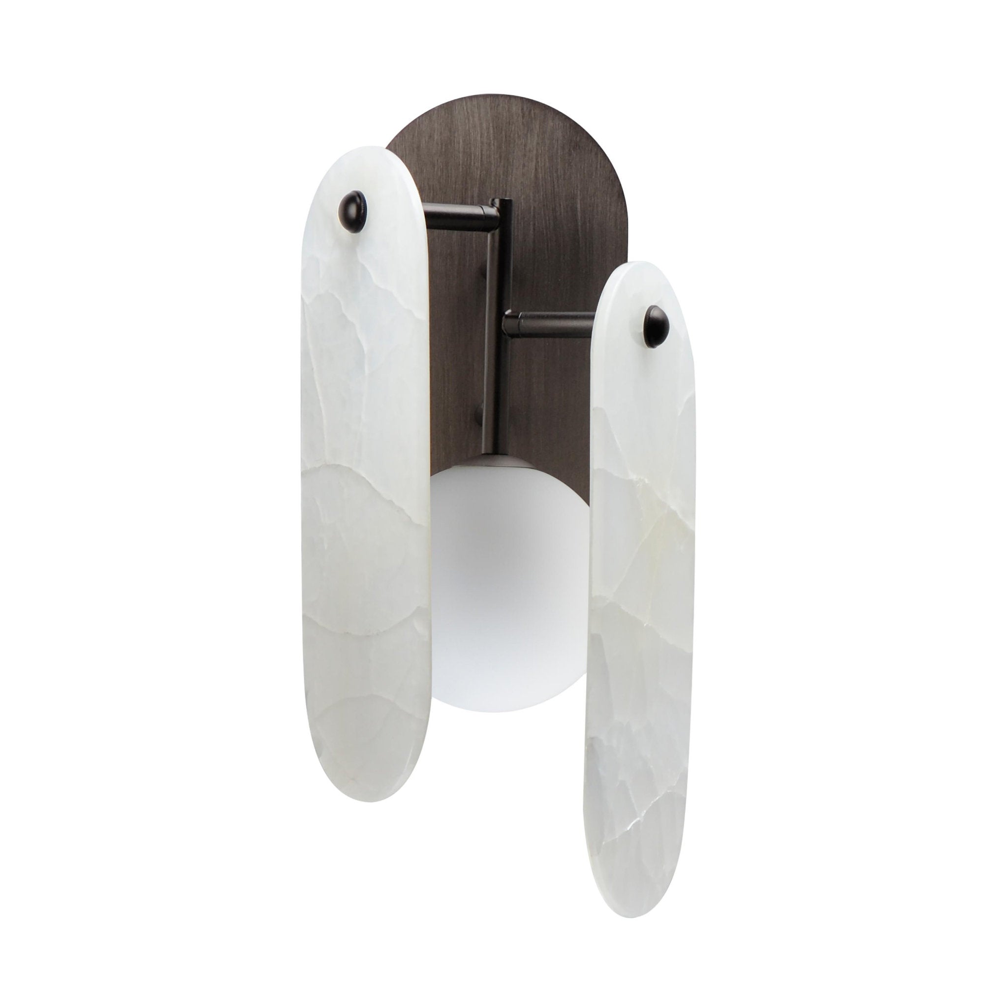 Studio M SM24810OXBBZ Megalith White Onyx Wall Sconce in Brushed Bronze by Nina Magon