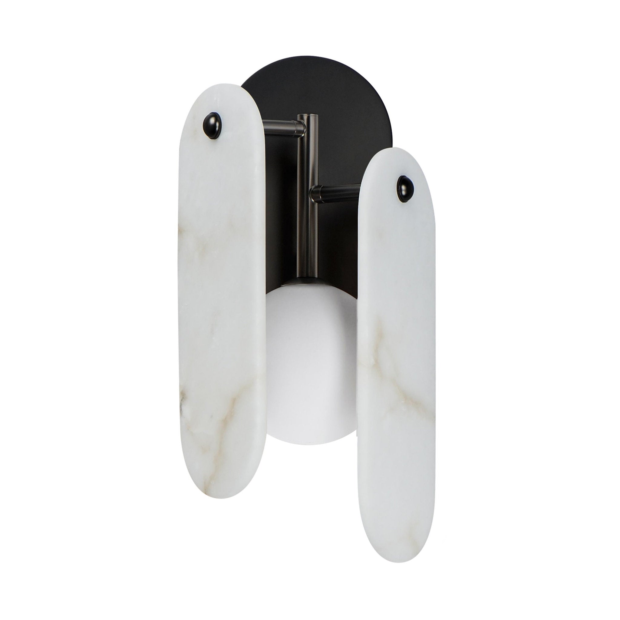 Studio M SM24810OXGM Megalith White Onyx Wall Sconce in Gunmetal by Nina Magon