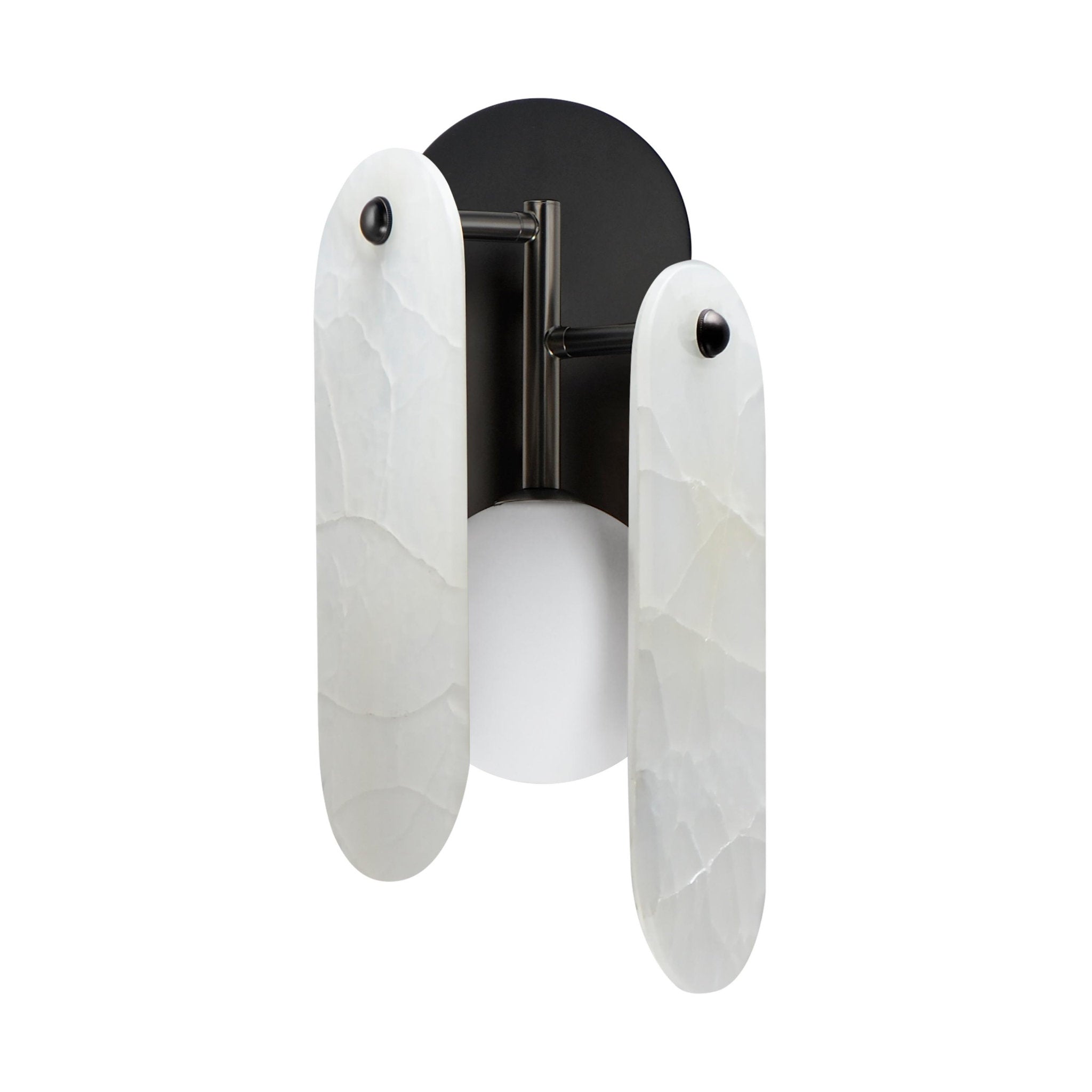Studio M SM24810WAGM Megalith Spanish Alabaster Wall Sconce in Gunmetal by Nina Magon