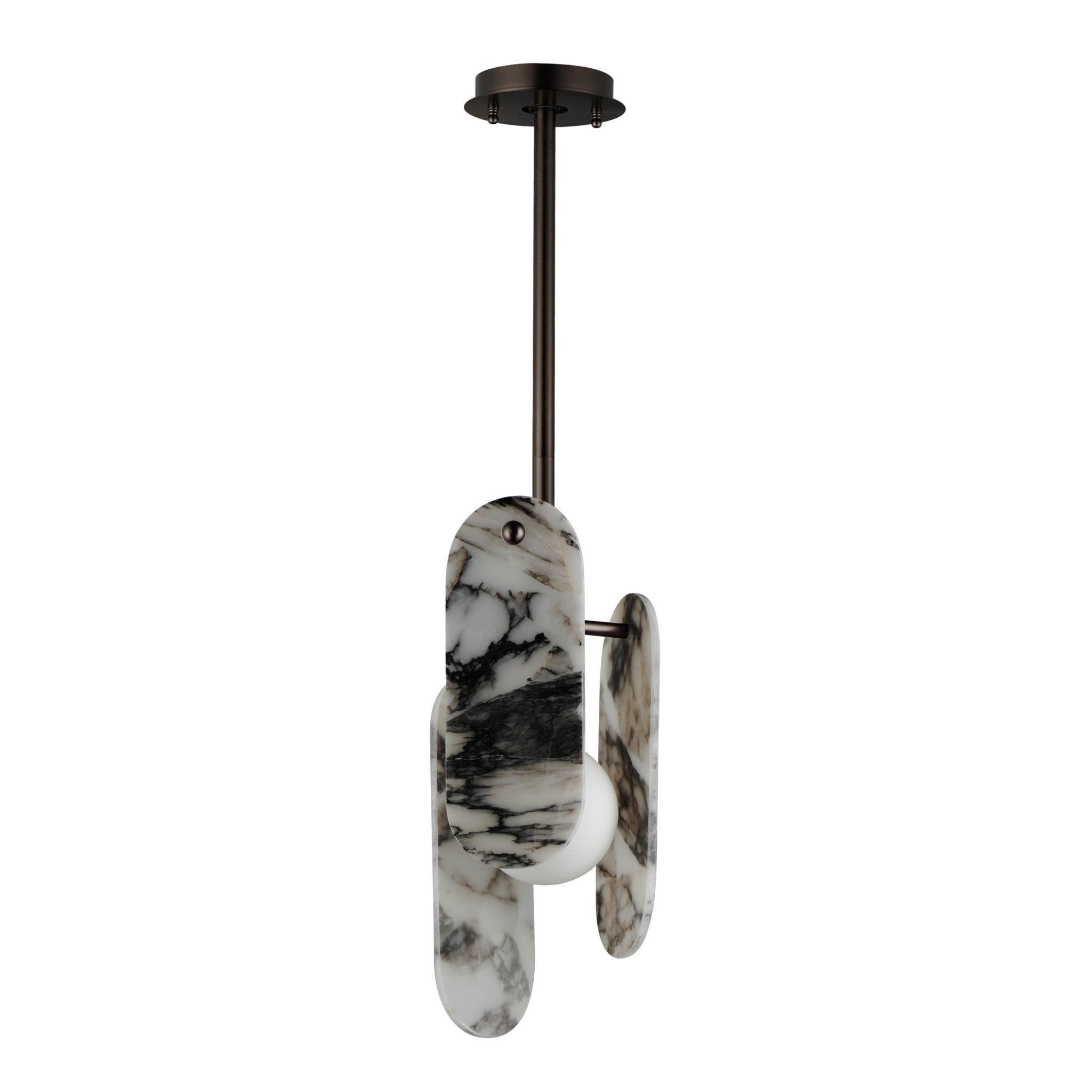Studio M SM24811ARYBBZ Megalith Single Pendant Striae Arya in Brushed Bronze by Nina Magon