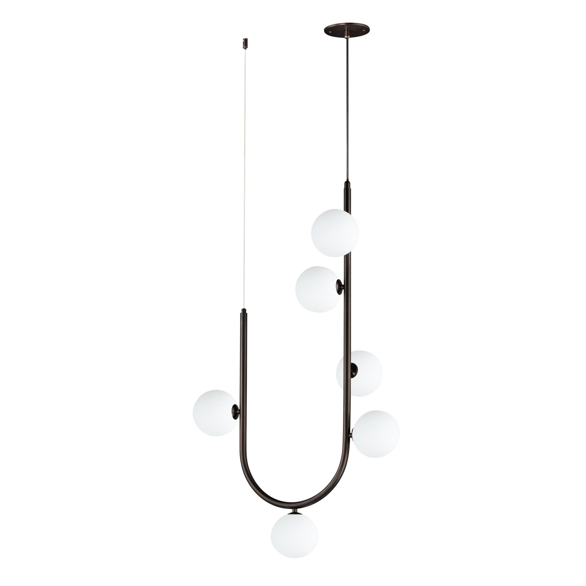 Studio M SM24906BBZ Contour 6-Light Cord Hung Pendant 3000K in Brushed Bronze by Nina Magon