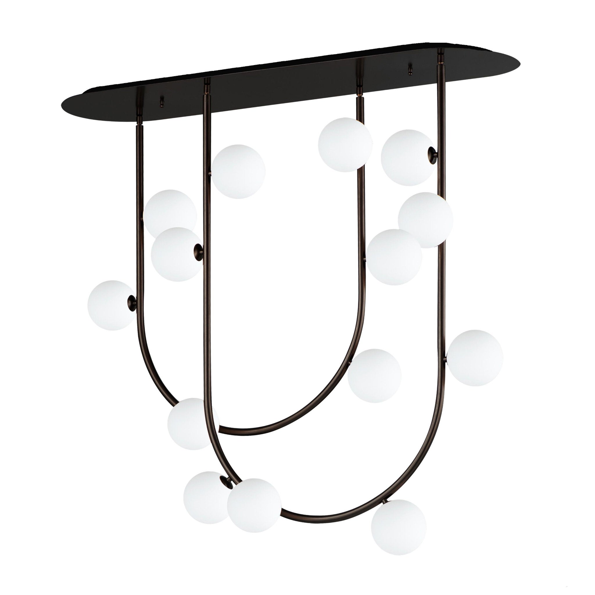 Studio M SM24914BBZ Contour 14-Light Fixed Stem Ceiling Light 3000K in Brushed Bronze by Nina Magon