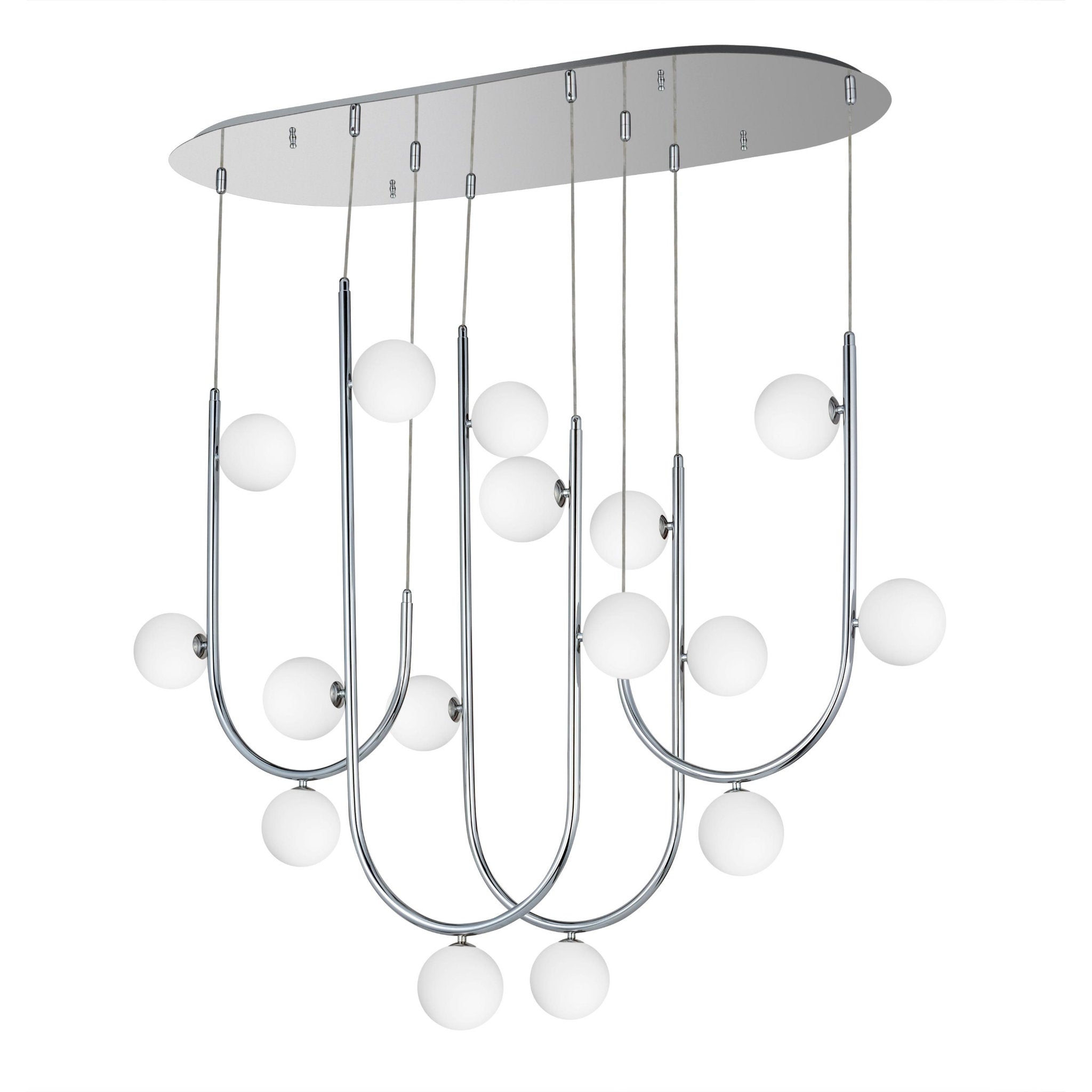 Studio M SM24916PC Contour 16-Light Cord Hung Pendant 4000K in Polished Chrome by Nina Magon