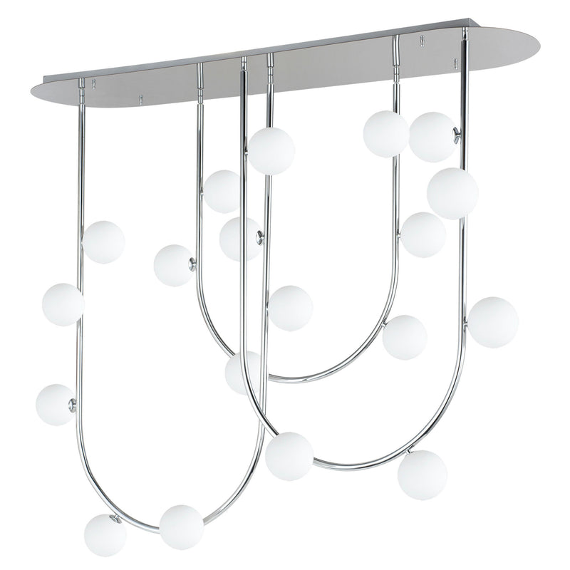 Studio M SM24919PC Contour 19-Light Fixed Stem Ceiling Light 4000K in Polished Chrome by Nina Magon