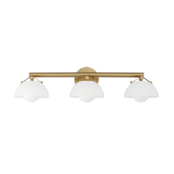 Studio M SM31003FTNAB Domain 3-Light - Frost/Brass Bath Vanity in Natural Aged Brass by Mat Sanders