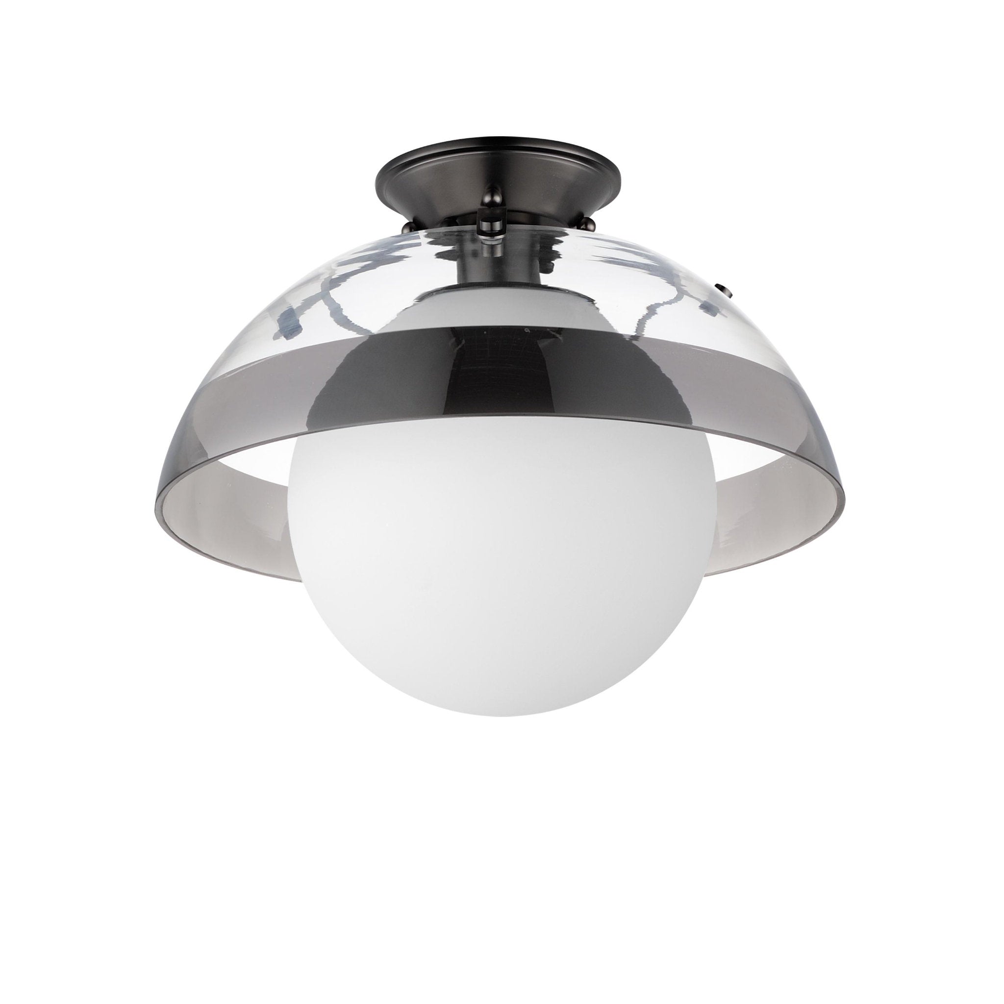 Studio M SM31009MSCLGM Domain 14" Semi - Smoke/Gunmetal Flush Mount by Mat Sanders