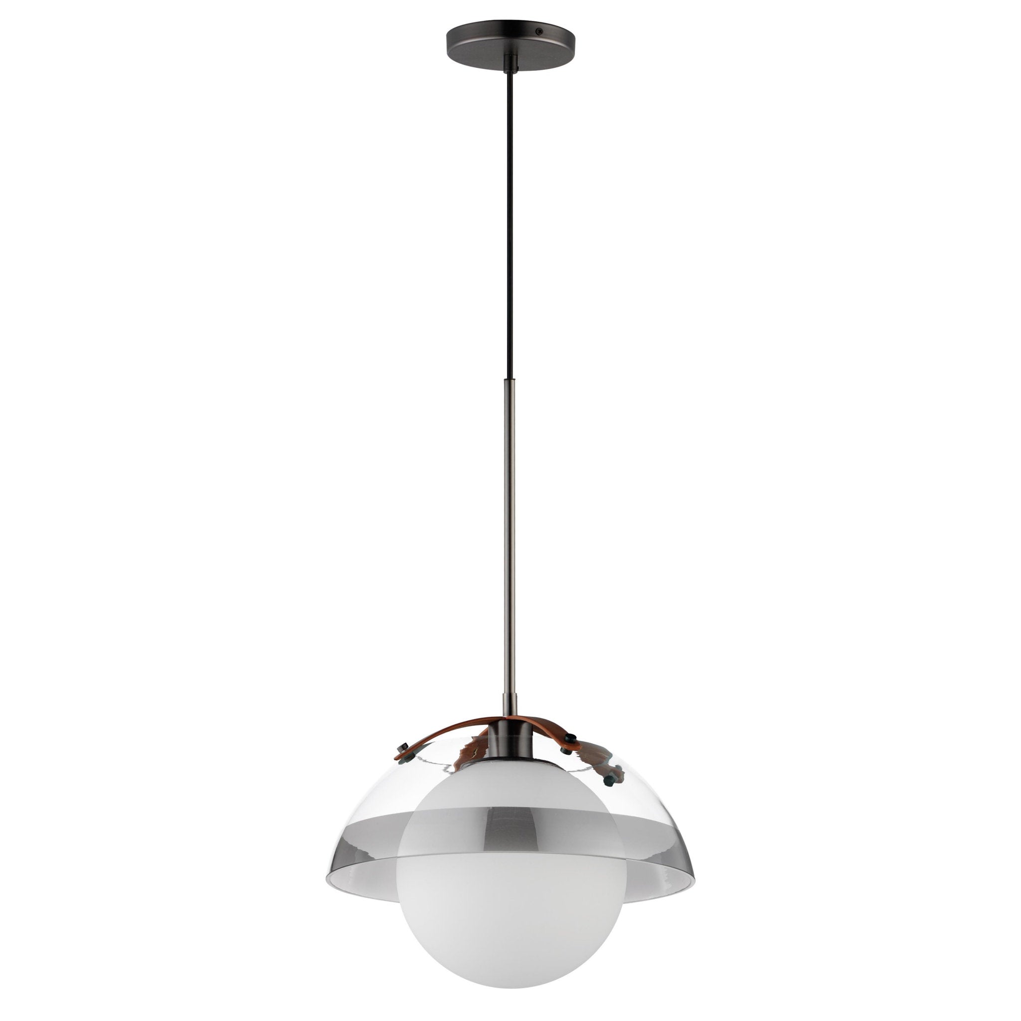 Studio M SM31014MSCLGM Domain 14" Pendant Smoke Stripe/Gunmetal by Mat Sanders