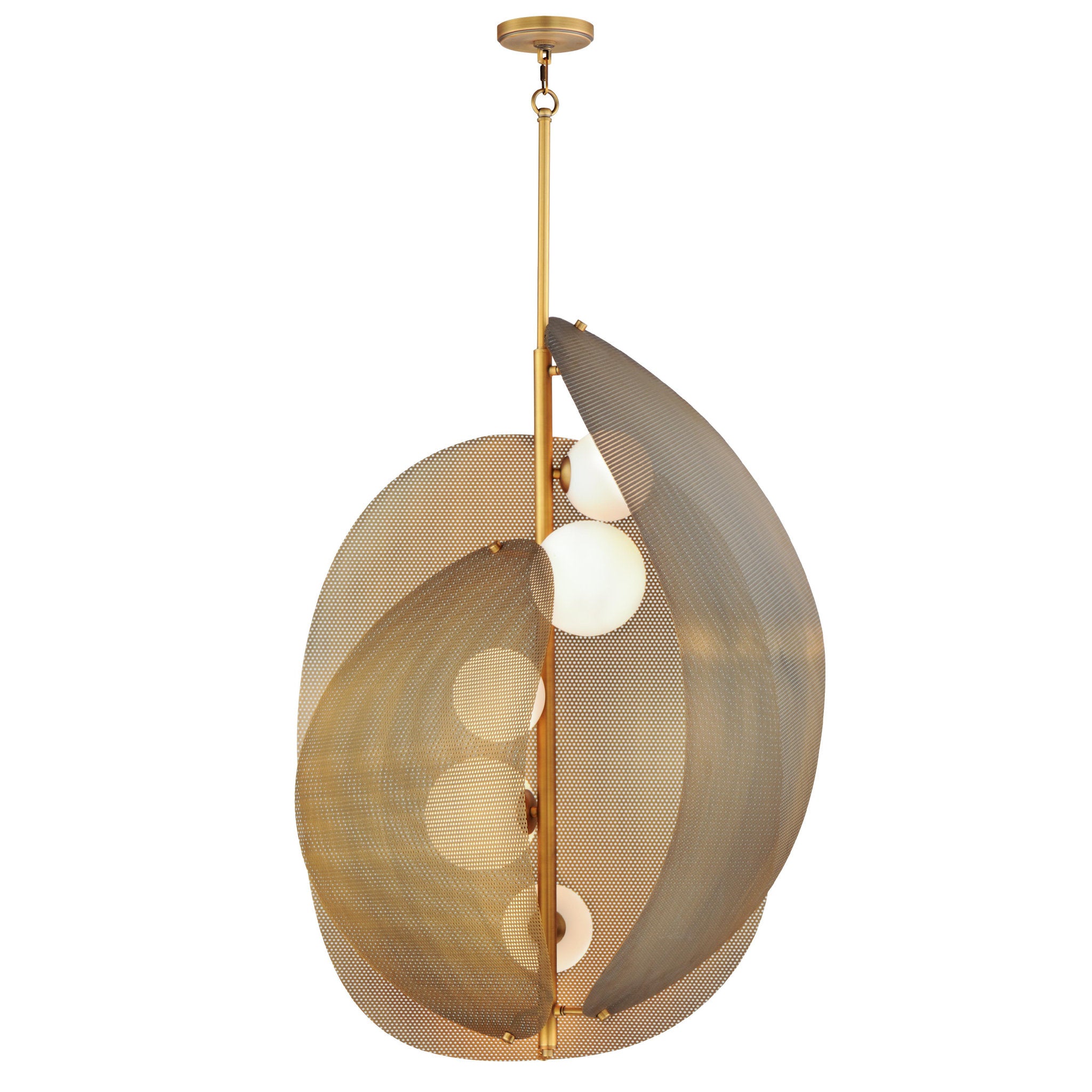 Studio M SM32303SWNAB Chips 5-Light Vertical Pendant - Brass in Natural Aged Brass by Mat Sanders