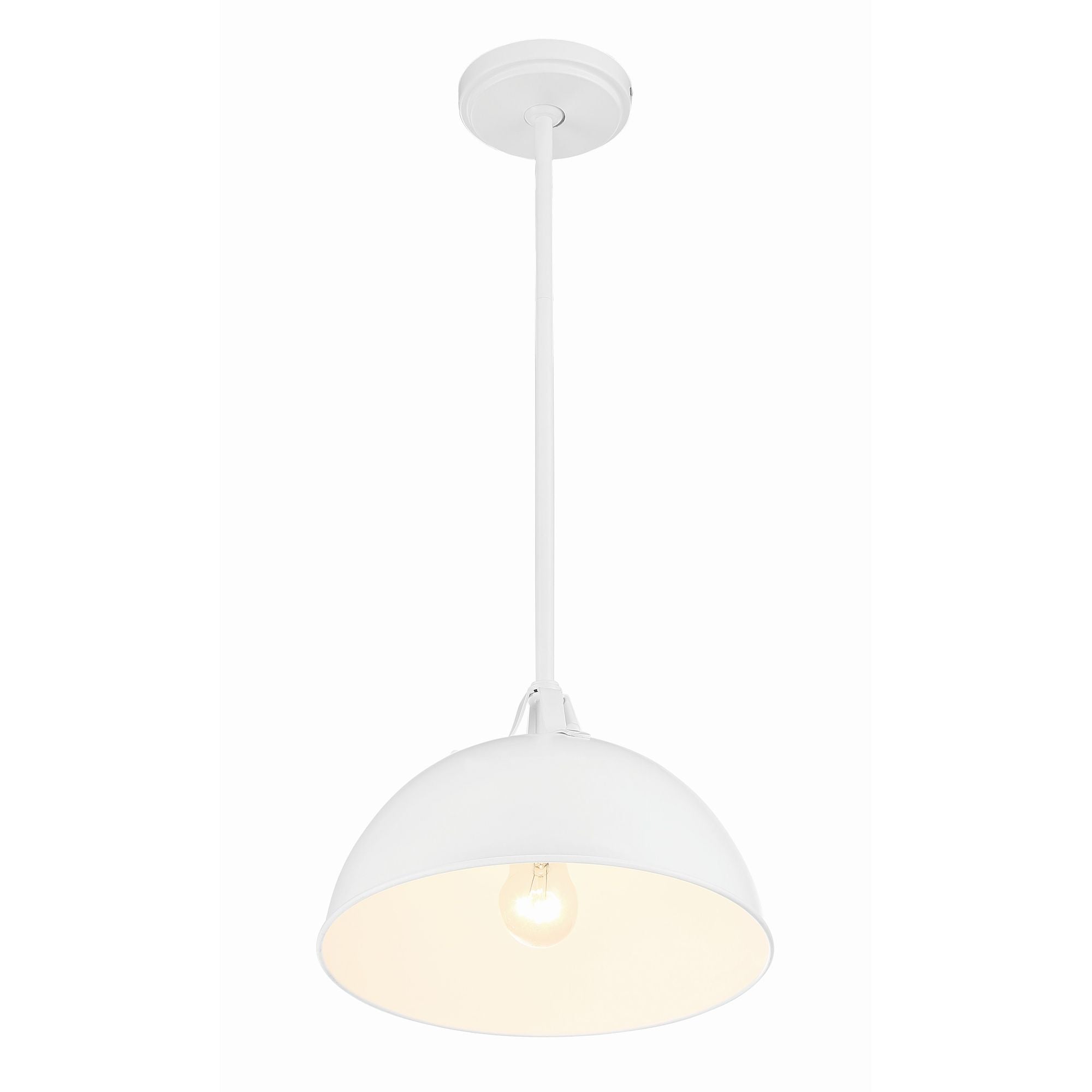 Soto 1 Light White Pendant
