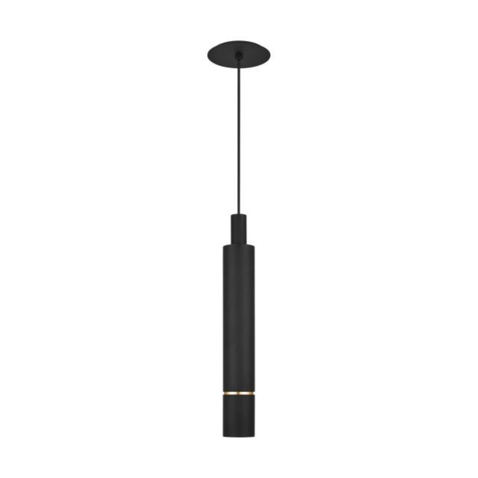 Sottile Large Pendant Line-Voltage Pendants/Suspension 1-Light LED 2700K Nightshade Black by Mick De Giulio
