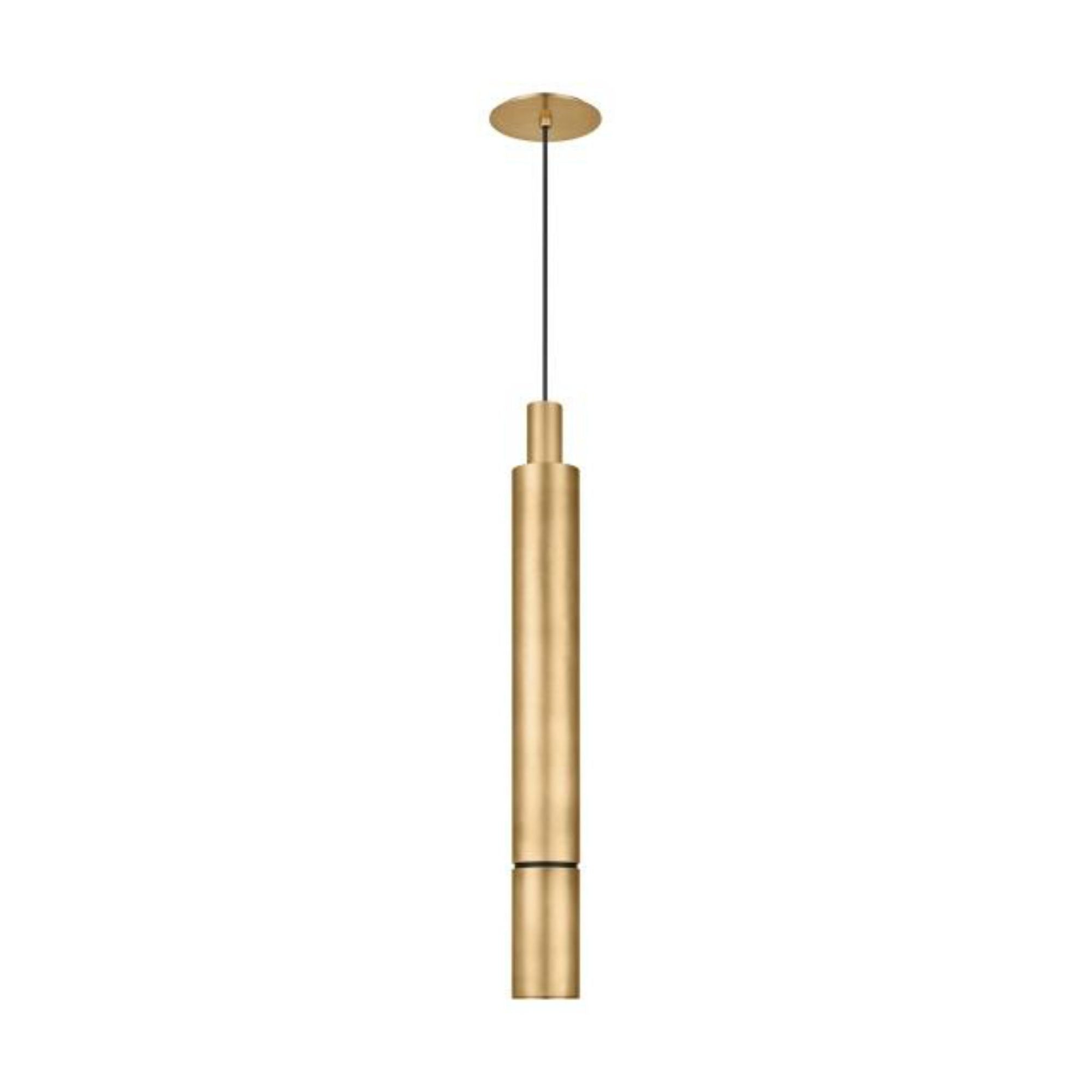 Sottile X-Large Pendant Line-Voltage Pendants/Suspension 1-Light LED 2700K Natural Brass by Mick De Giulio
