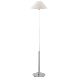 J. Randall Powers Hackney Floor Lamp in Polished Nickel with Natural Paper Shade