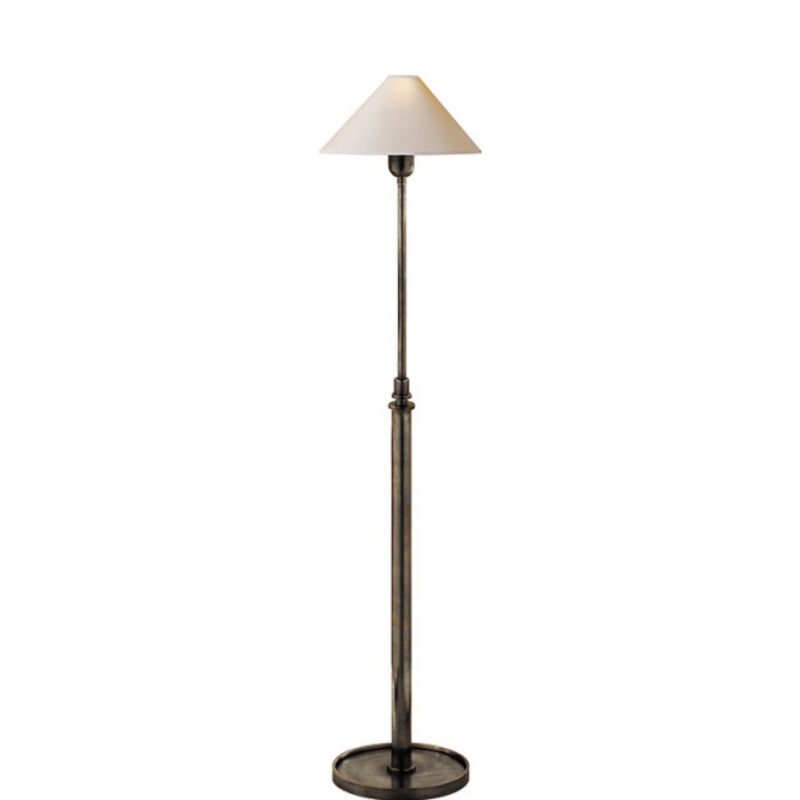 J. Randall Powers Hargett Floor Lamp in Bronze with Natural Paper Shade