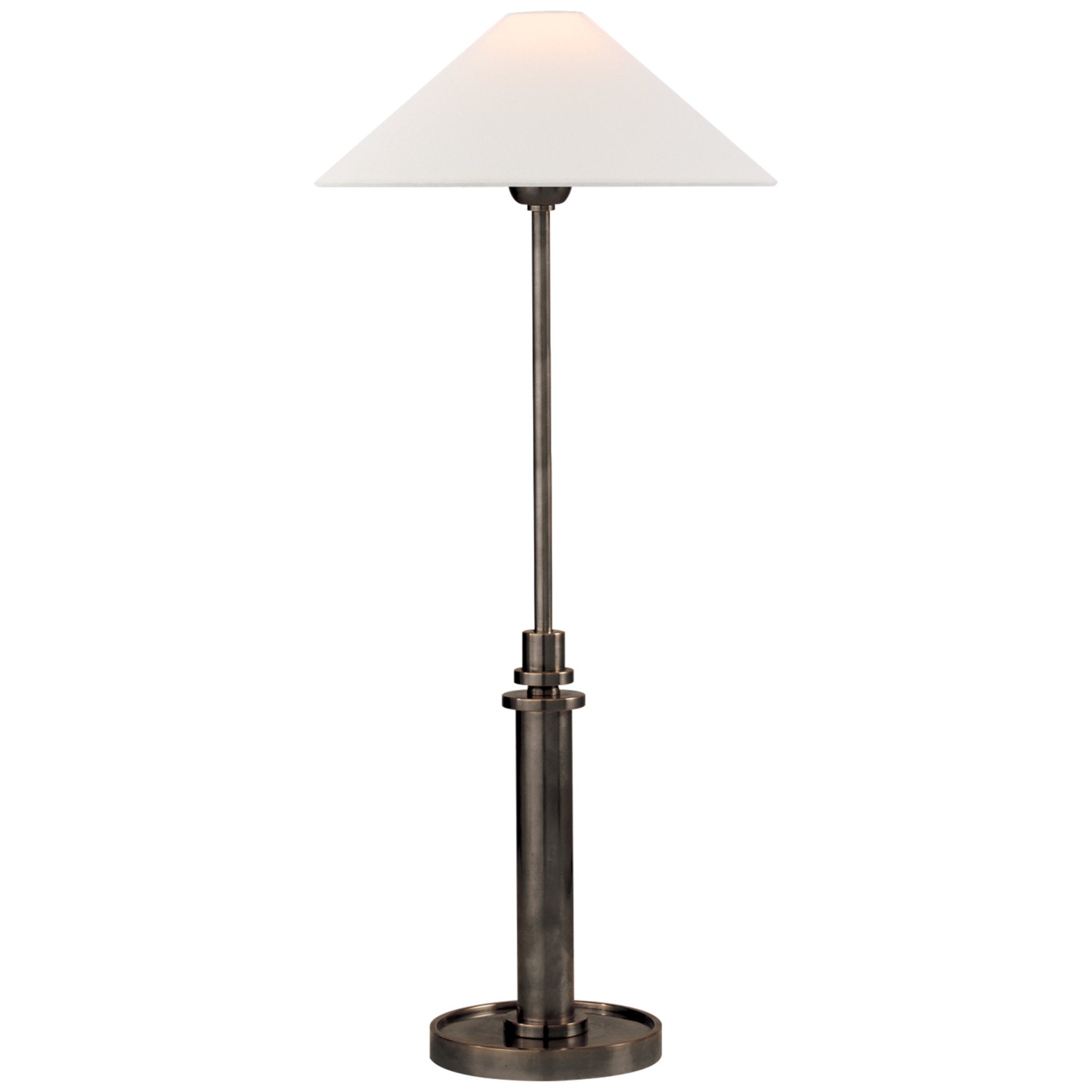 J. Randall Powers Hargett Buffet Lamp in Bronze with Linen Shade