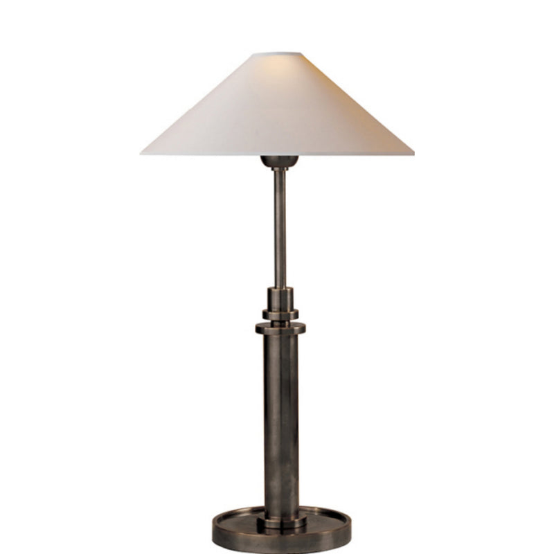 J. Randall Powers Hargett Buffet Lamp in Bronze with Natural Paper Shade