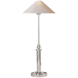 J. Randall Powers Hargett Buffet Lamp in Polished Nickel with Natural Paper Shade
