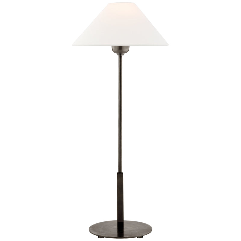 J. Randall Powers Hackney Table Lamp in Bronze with Linen Shade