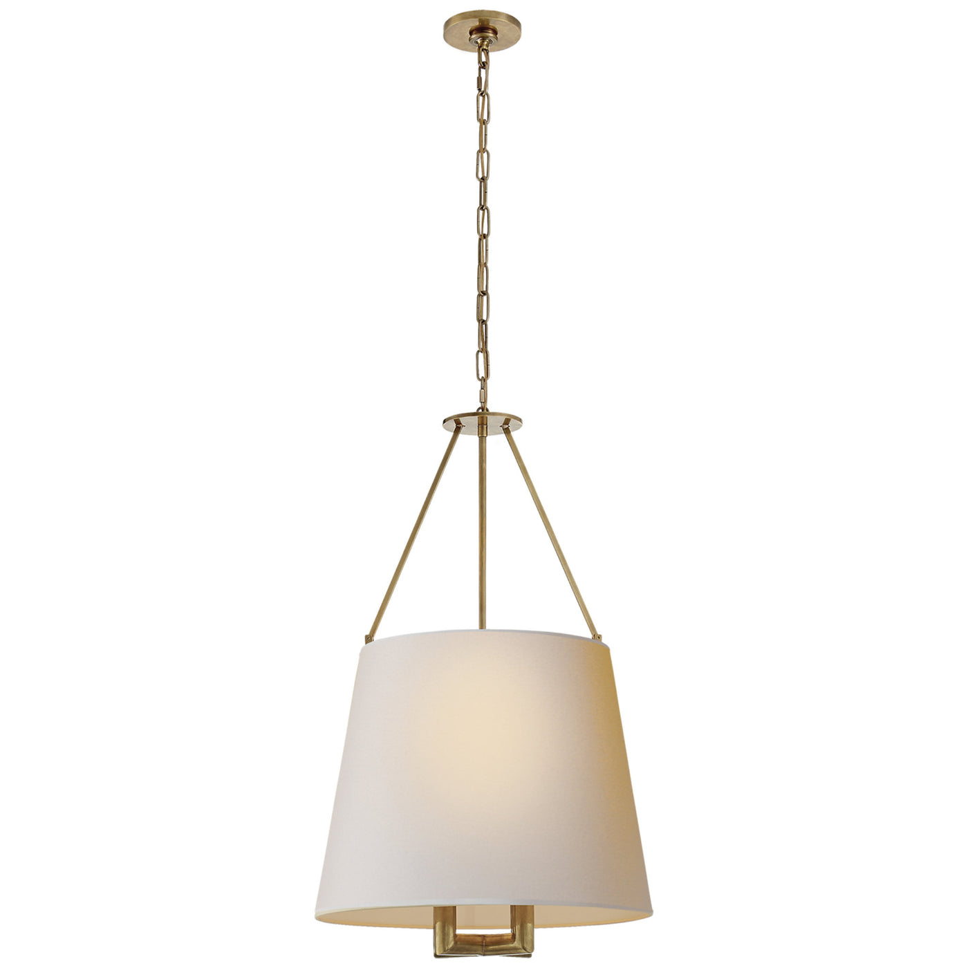 J. Randall Powers Dalston Hanging Shade in HandRubbed Antique Brass w
