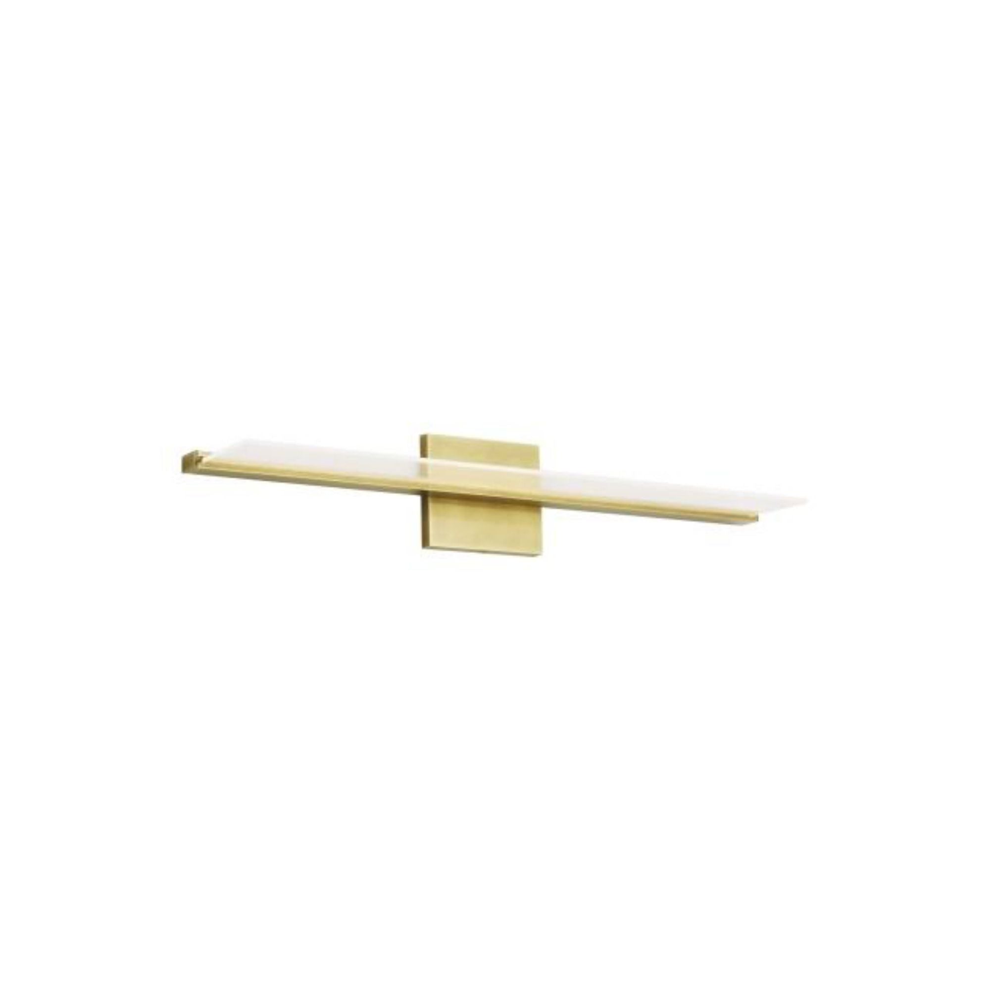 Span 24 Bath Bath Collection 1-Light LED 3000K Plated Brass by Sean Lavin