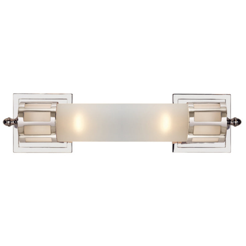 Studio VC Openwork Medium Sconce in Polished Nickel with Frosted Glass