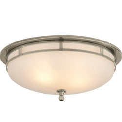Studio VC Openwork Large Flush Mount in Antique Nickel with Frosted Glass