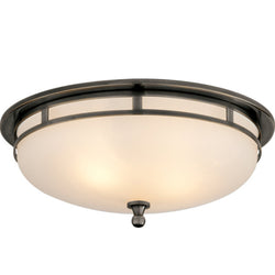 Studio VC Openwork Large Flush Mount in Bronze with Frosted Glass
