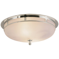 Studio VC Openwork Large Flush Mount in Polished Nickel with Frosted Glass