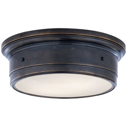 Studio VC Siena Large Flush Mount in Bronze with White Glass