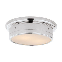 Studio VC Siena Large Flush Mount in Chrome with White Glass
