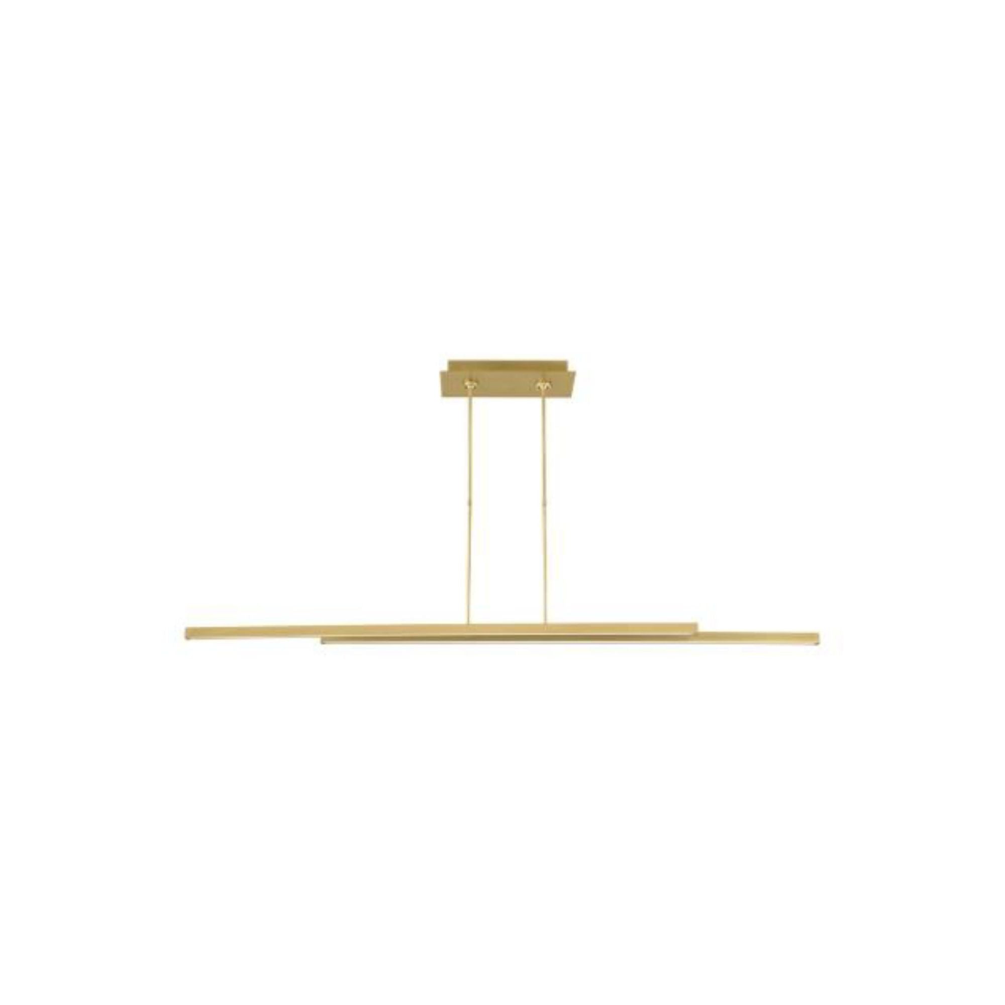 Stagger 2 60 Linear Suspension Linear Suspension 2-Light LED 2700K Natural Brass by Mick De Giulio