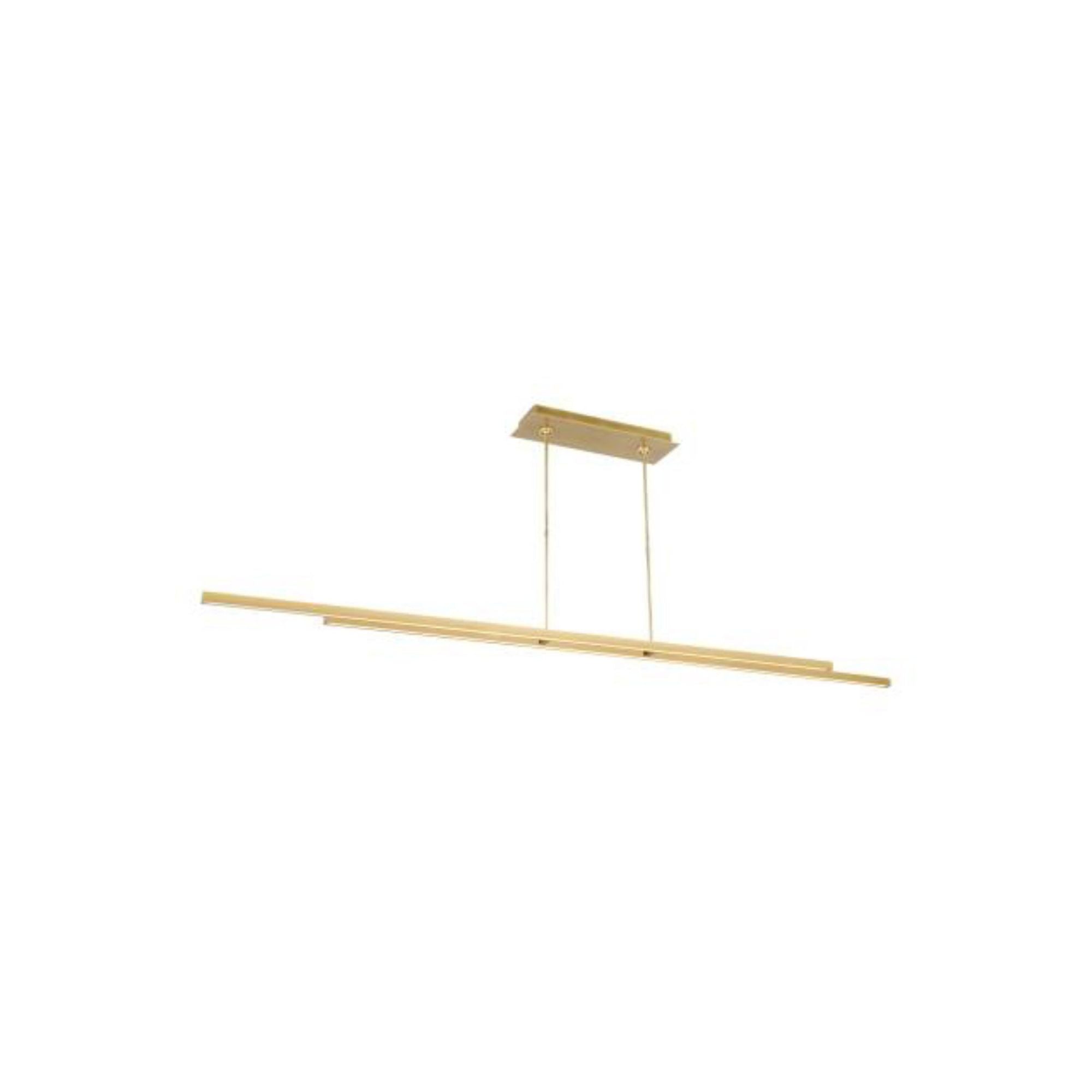 Stagger 2 84 Linear Suspension Linear Suspension 2-Light LED 2700K Natural Brass by Mick De Giulio