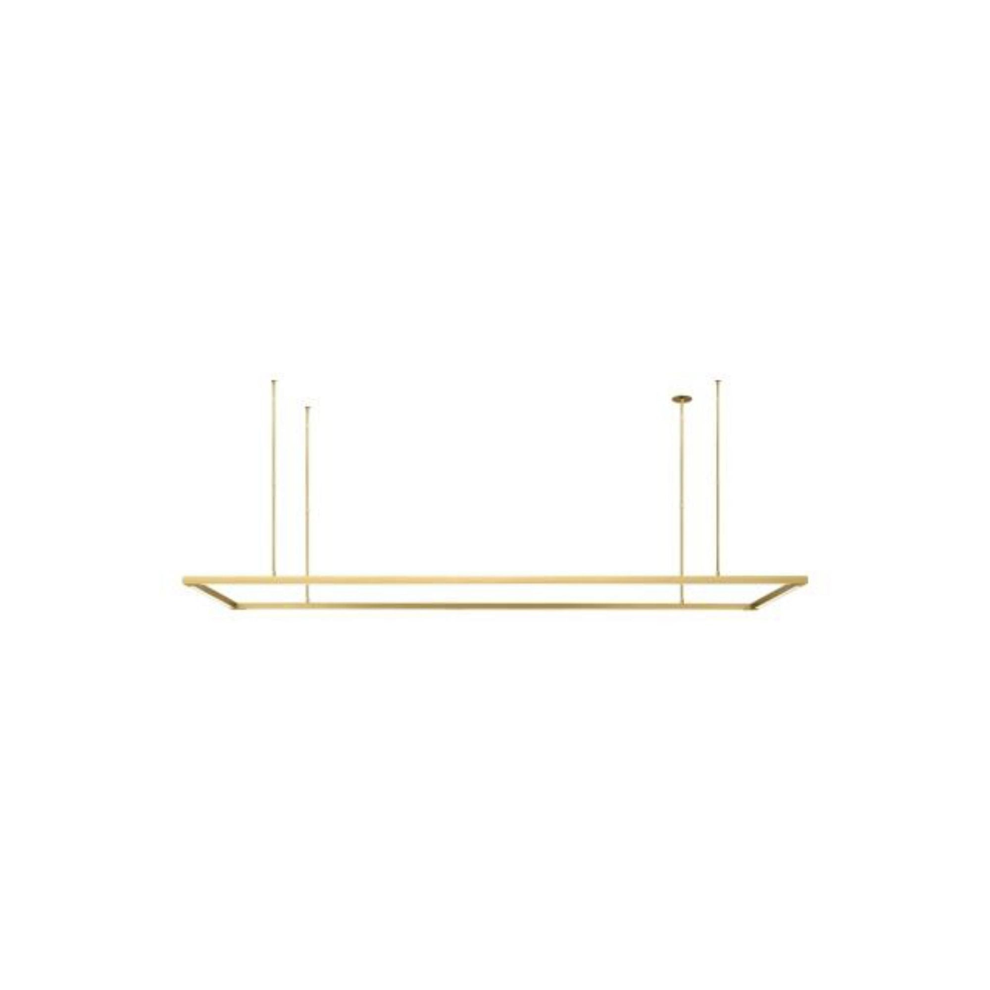Stagger Halo 84 Linear Suspension Linear Suspension 1-Light LED 2700K Natural Brass by Mick De Giulio