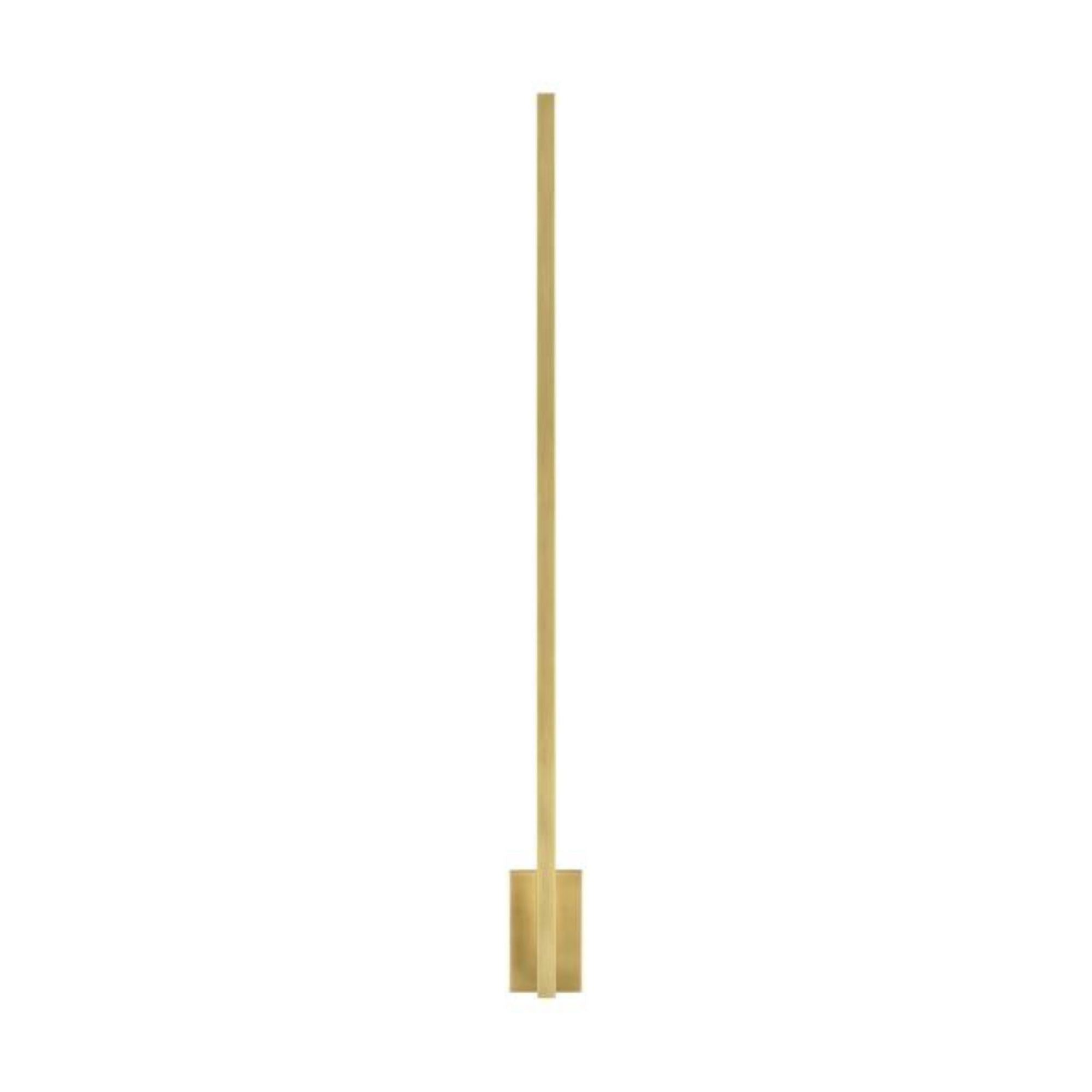 Stagger Medium Wall Sconce Wall Collection 1-Light LED 2700K Natural Brass by Mick De Giulio