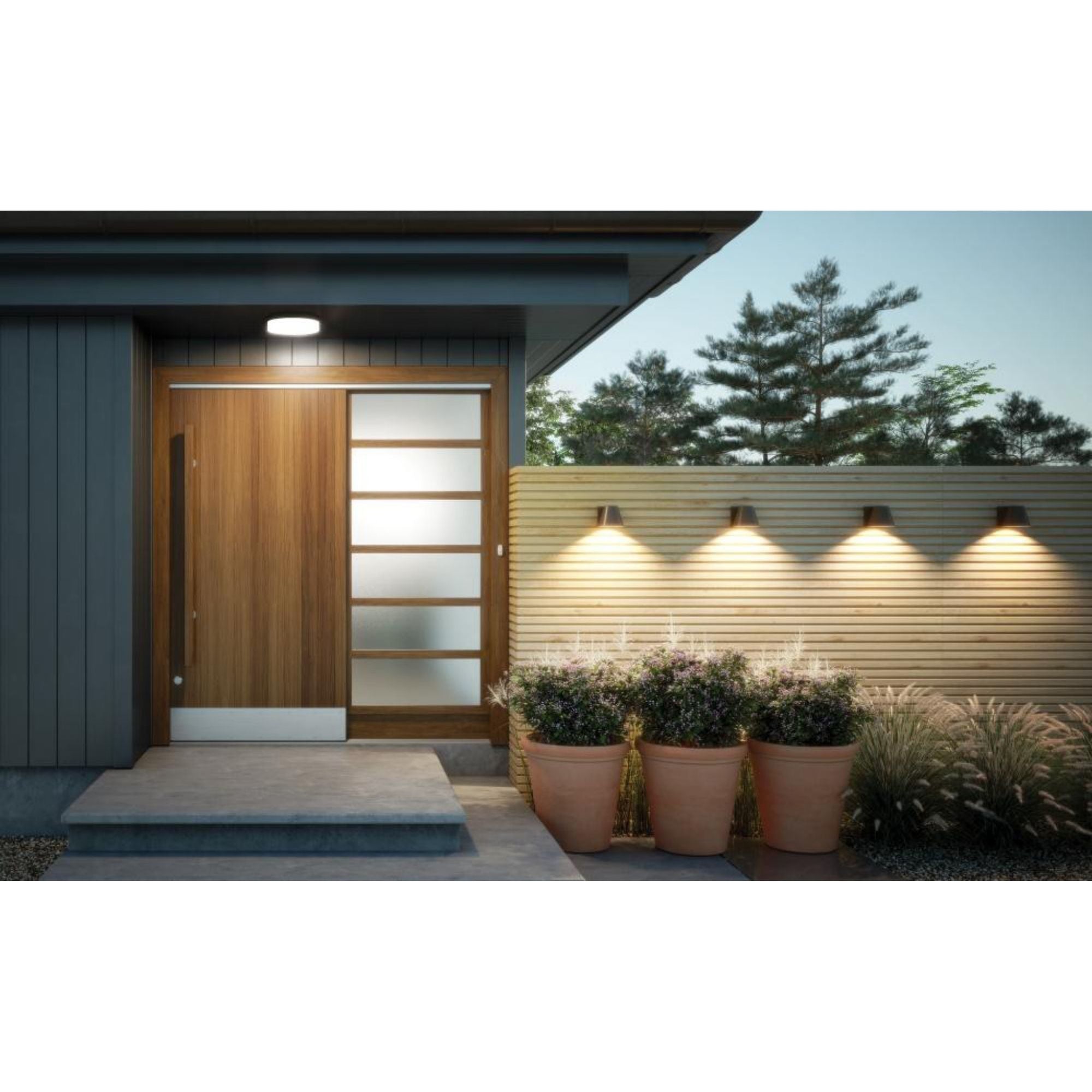 Bowman 6 Outdoor Wall Outdoor 1-Light LED 2700K Black by Sean Lavin