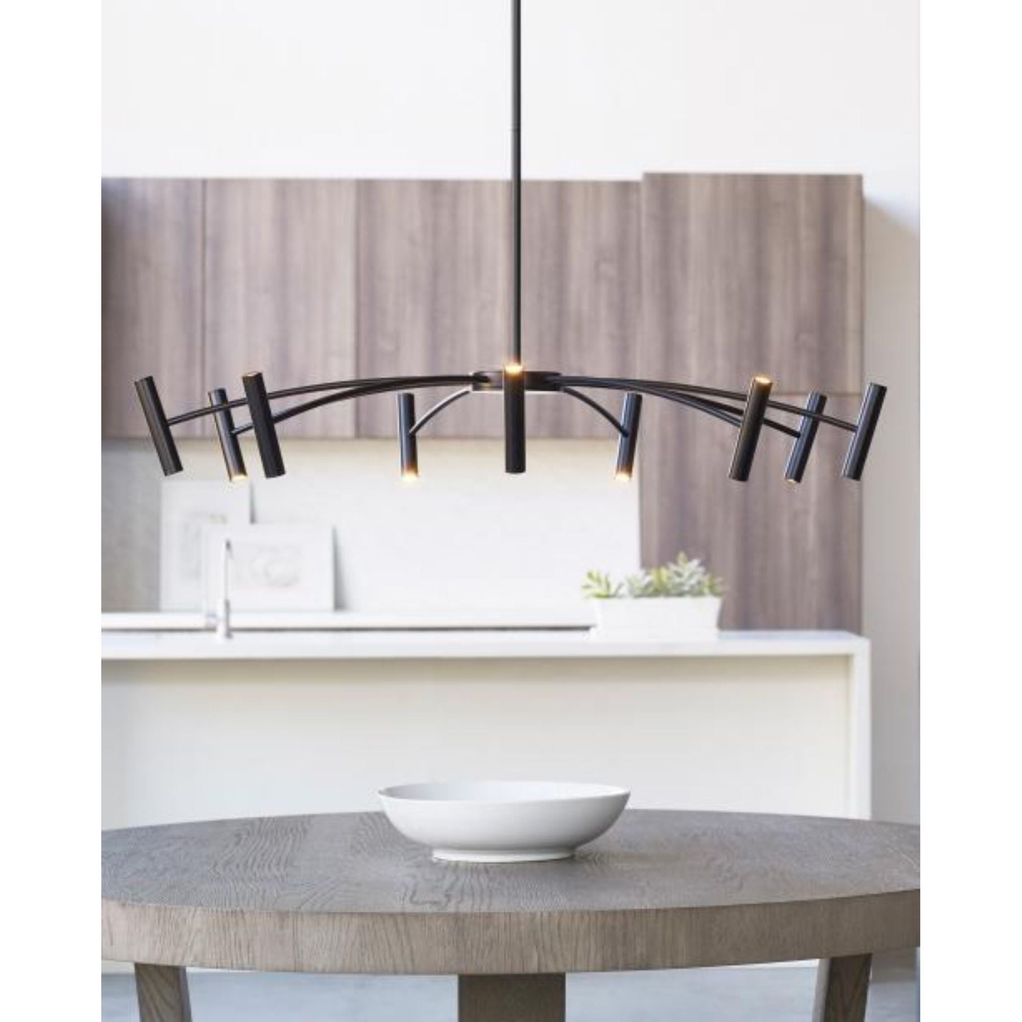 Aerial 55 Chandelier Chandeliers 1-Light LED 3000K Matte Black by Sean Lavin