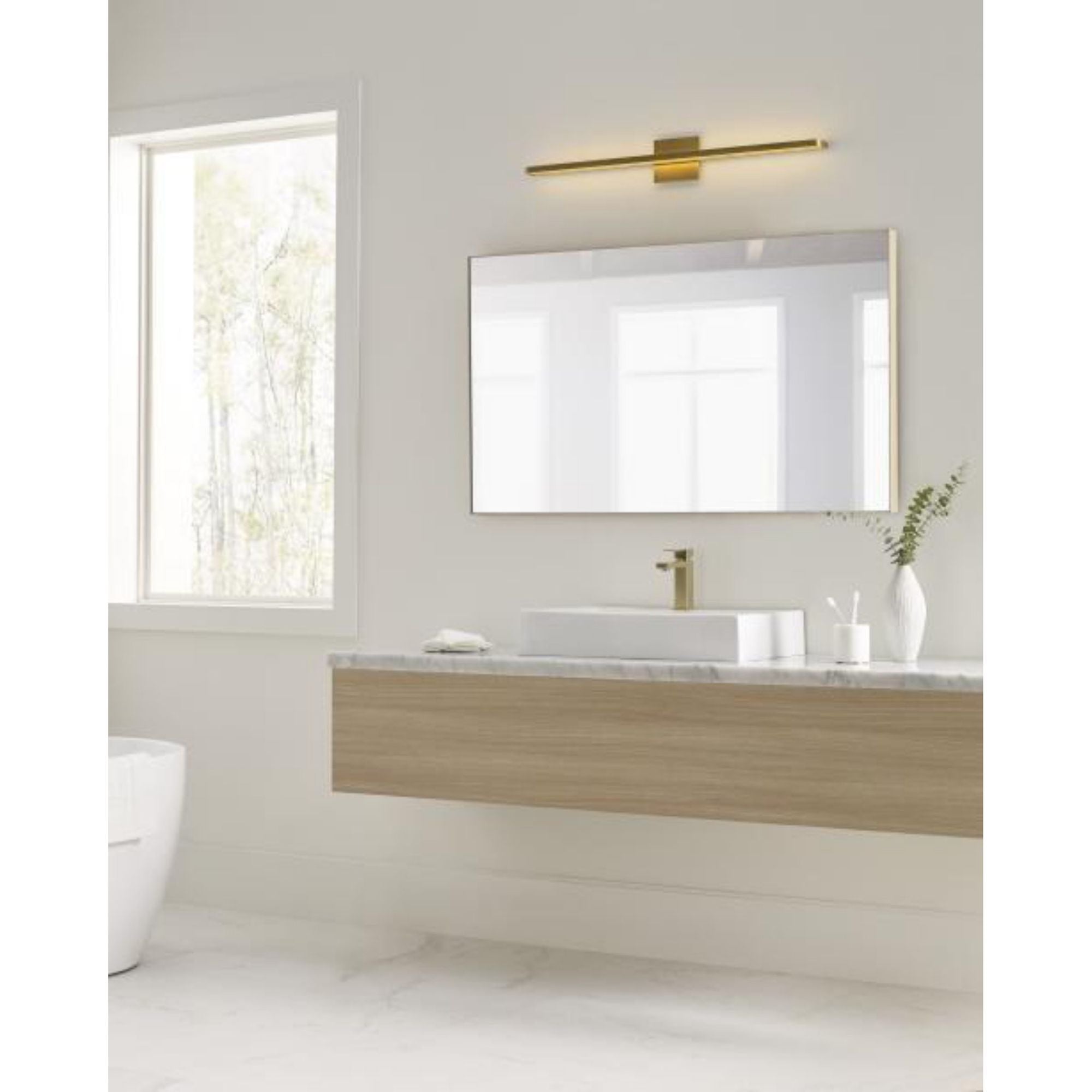 Banda 36 Bath Bath Collection 1-Light LED 3000K Matte Black by Sean Lavin