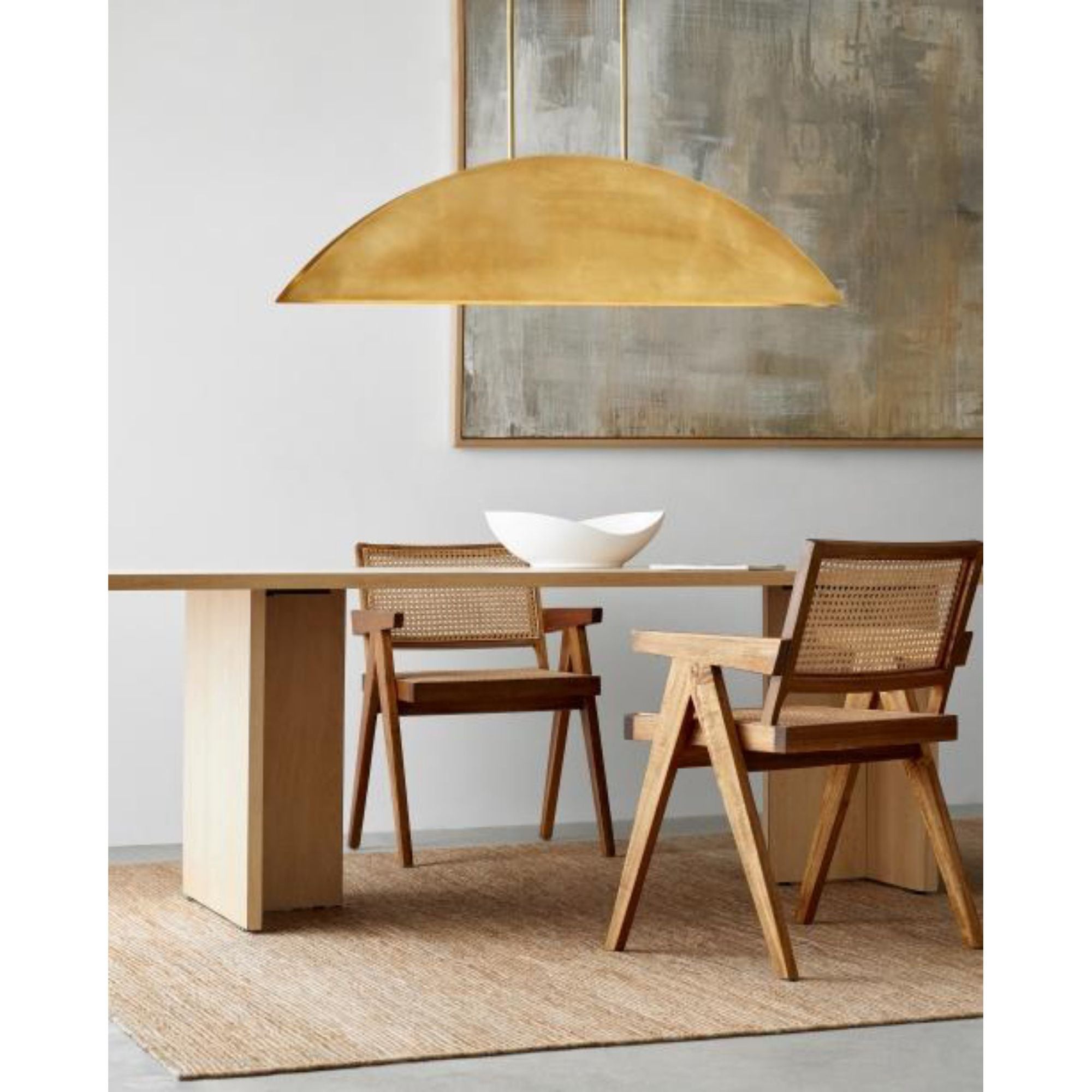 Bau 50 Linear Suspension Linear Suspension 1-Light LED 3000K Natural Brass by Sean Lavin