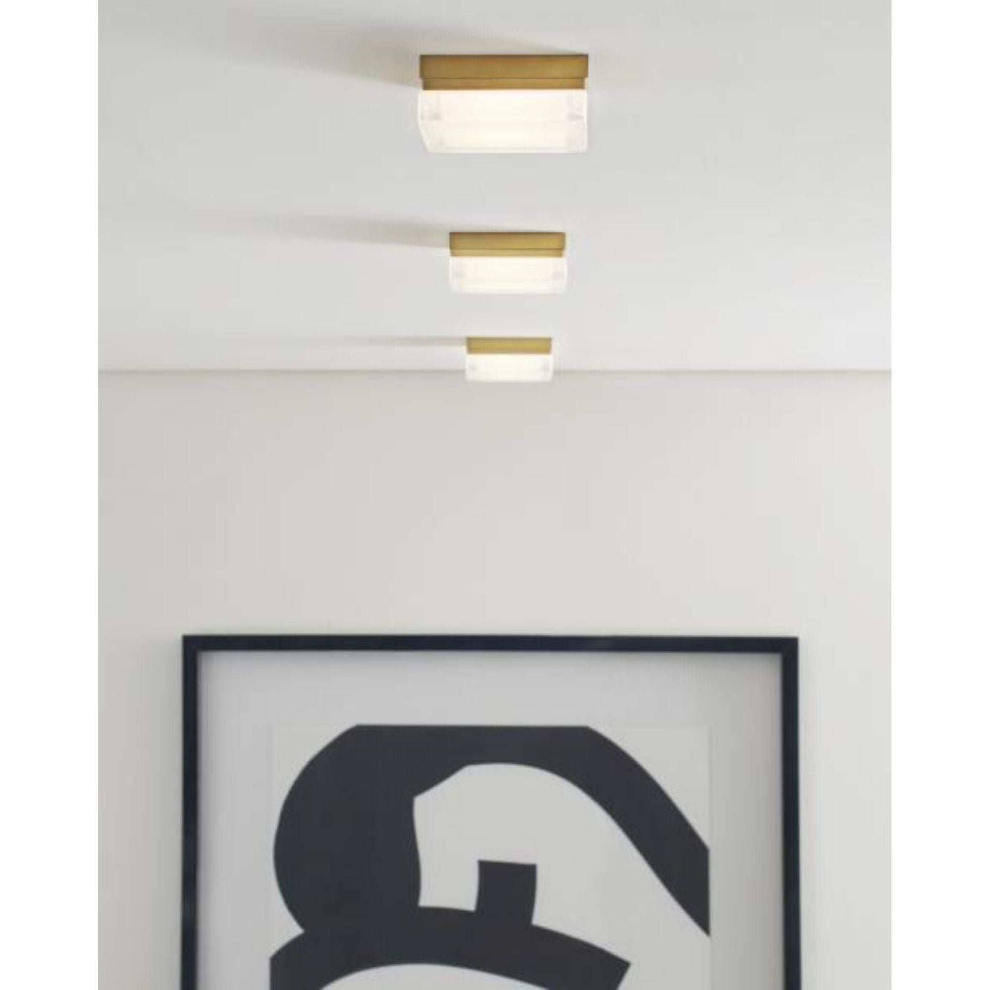 Boxie Small Flush Mount Flush & Semi-Flush Mount, Wall Collection 1-Light LED 2700K Satin Nickel by Sean Lavin