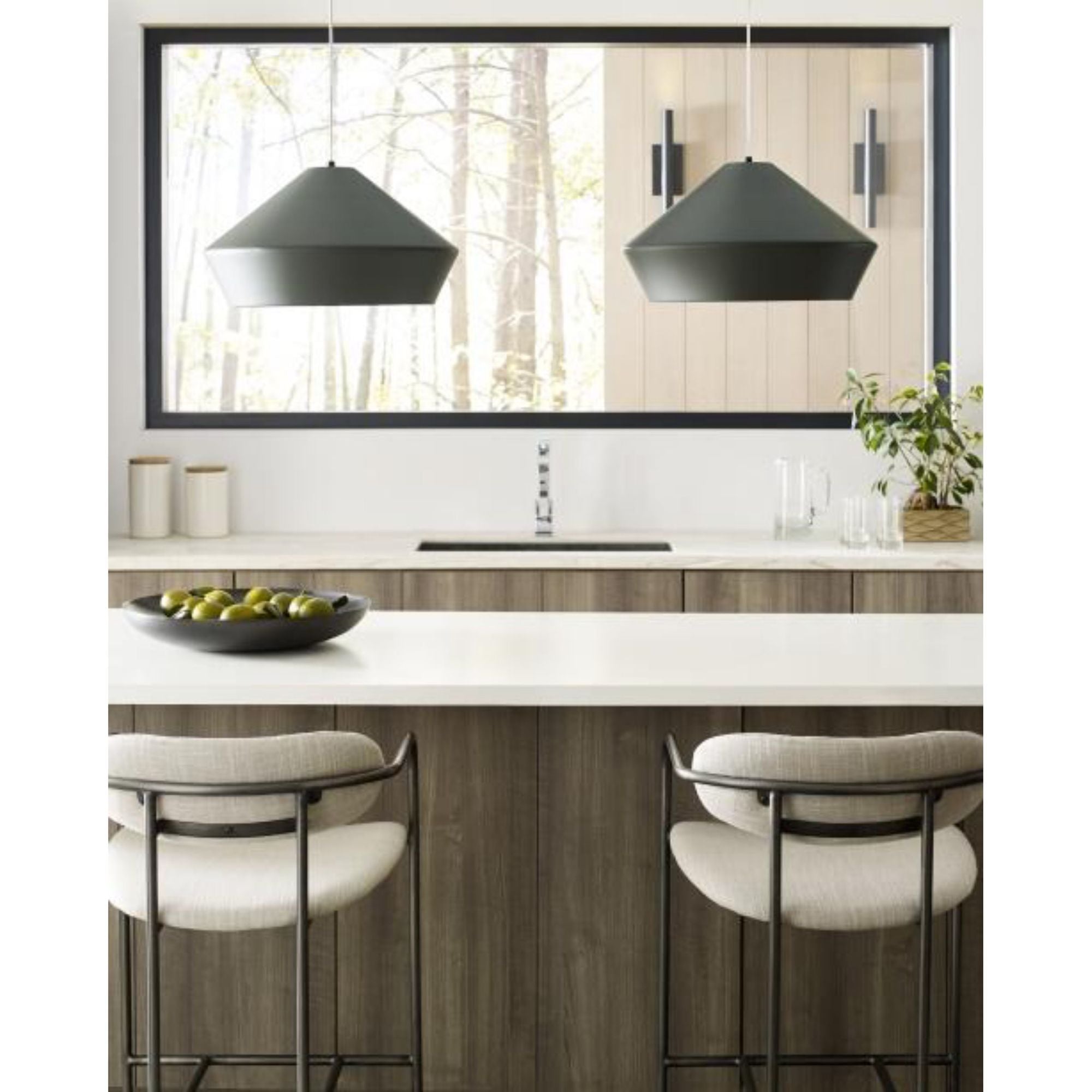 Brummel Grande Pendant Line-Voltage Pendants/Suspension 1-Light Black by Sean Lavin